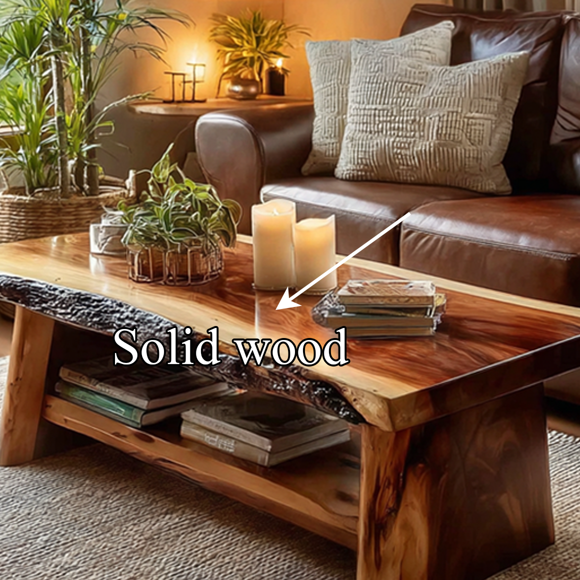 Rustic Coffee Table Living Room Storage SINLSACF155
