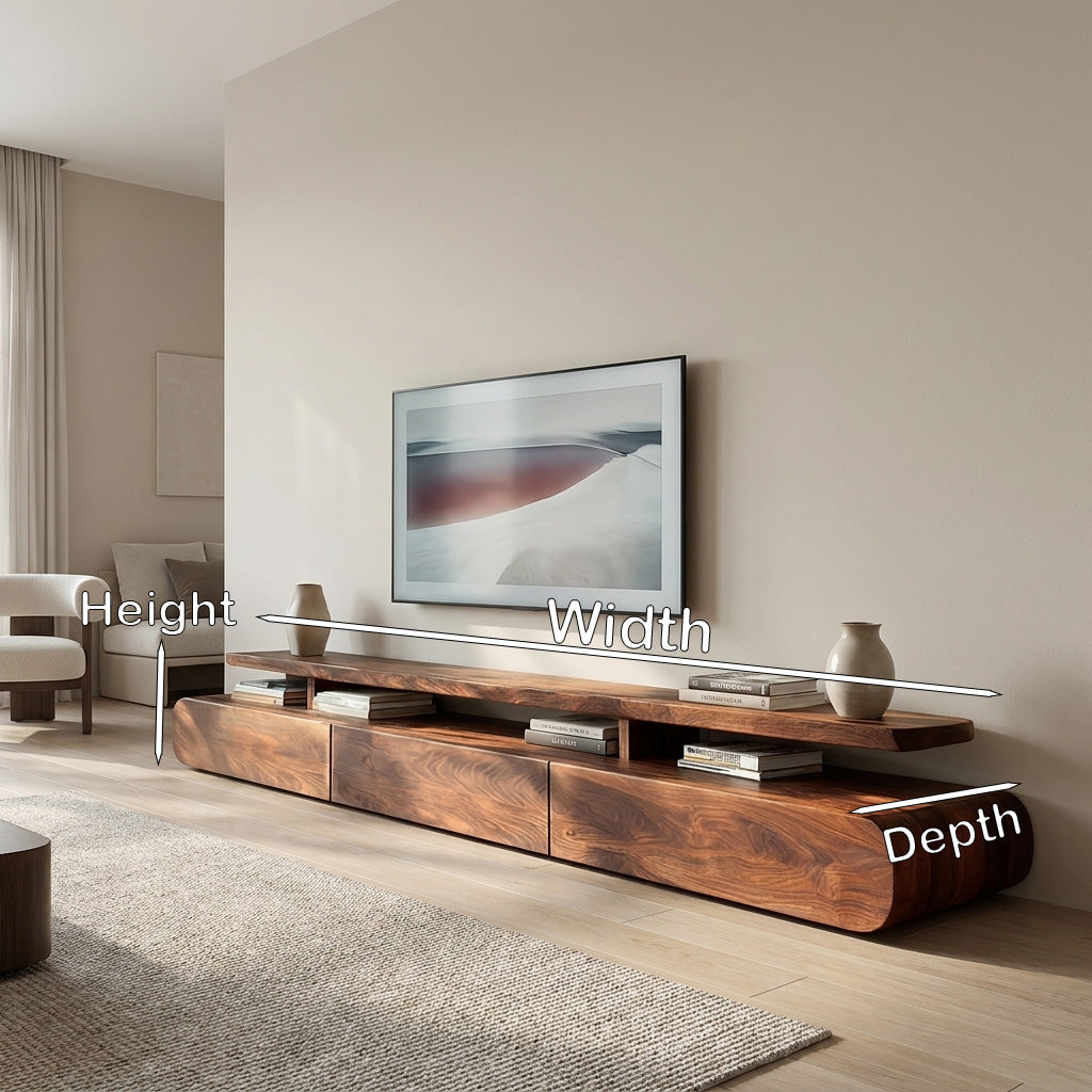 Modern Organic Natural Wood TV Stand For Living Room RTTHHNTVC103