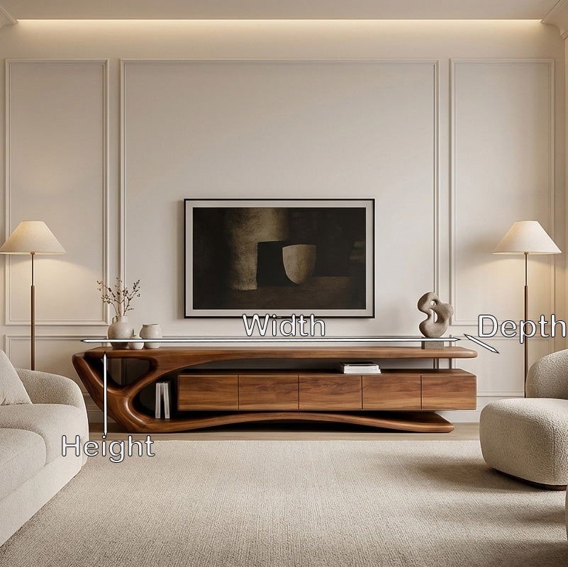 Contemporary Wooden TV Cabinet For Living Room Area RTTHHNTVC093