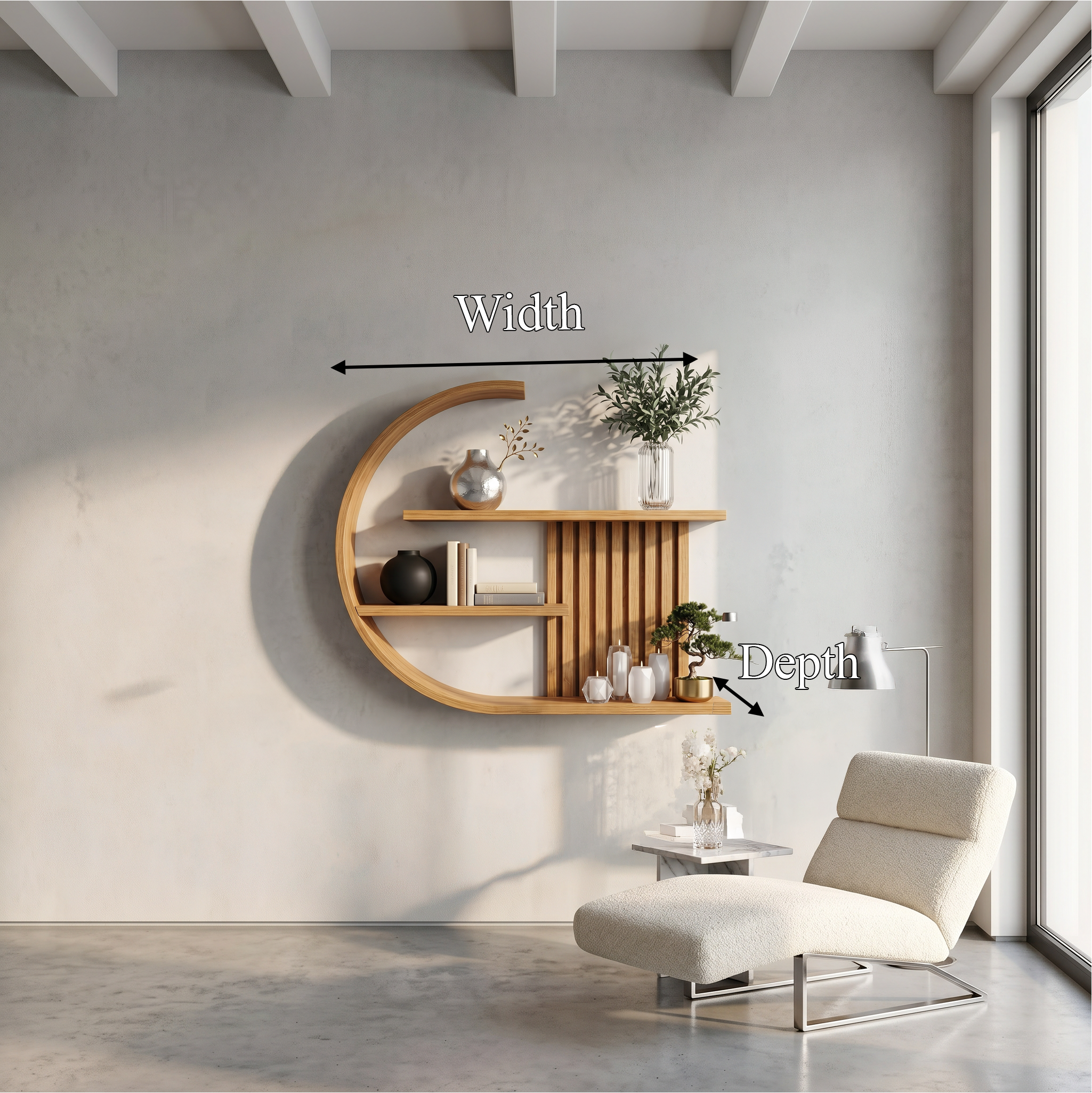 Japandi Wall Decor Shelf Living Room And Lounge SINLSAFL233