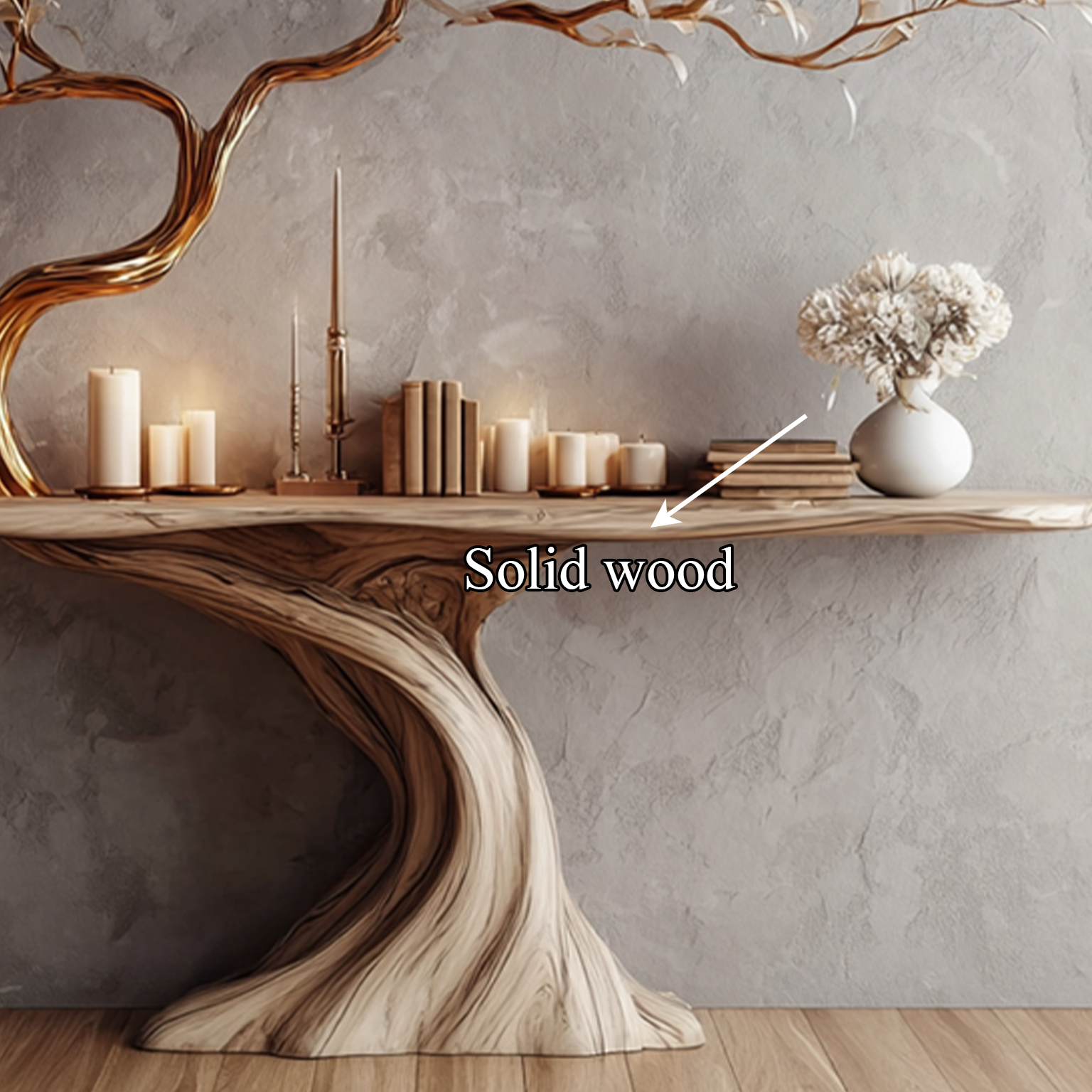 Midcentury Tree Console Table Entryway SINLSACS113