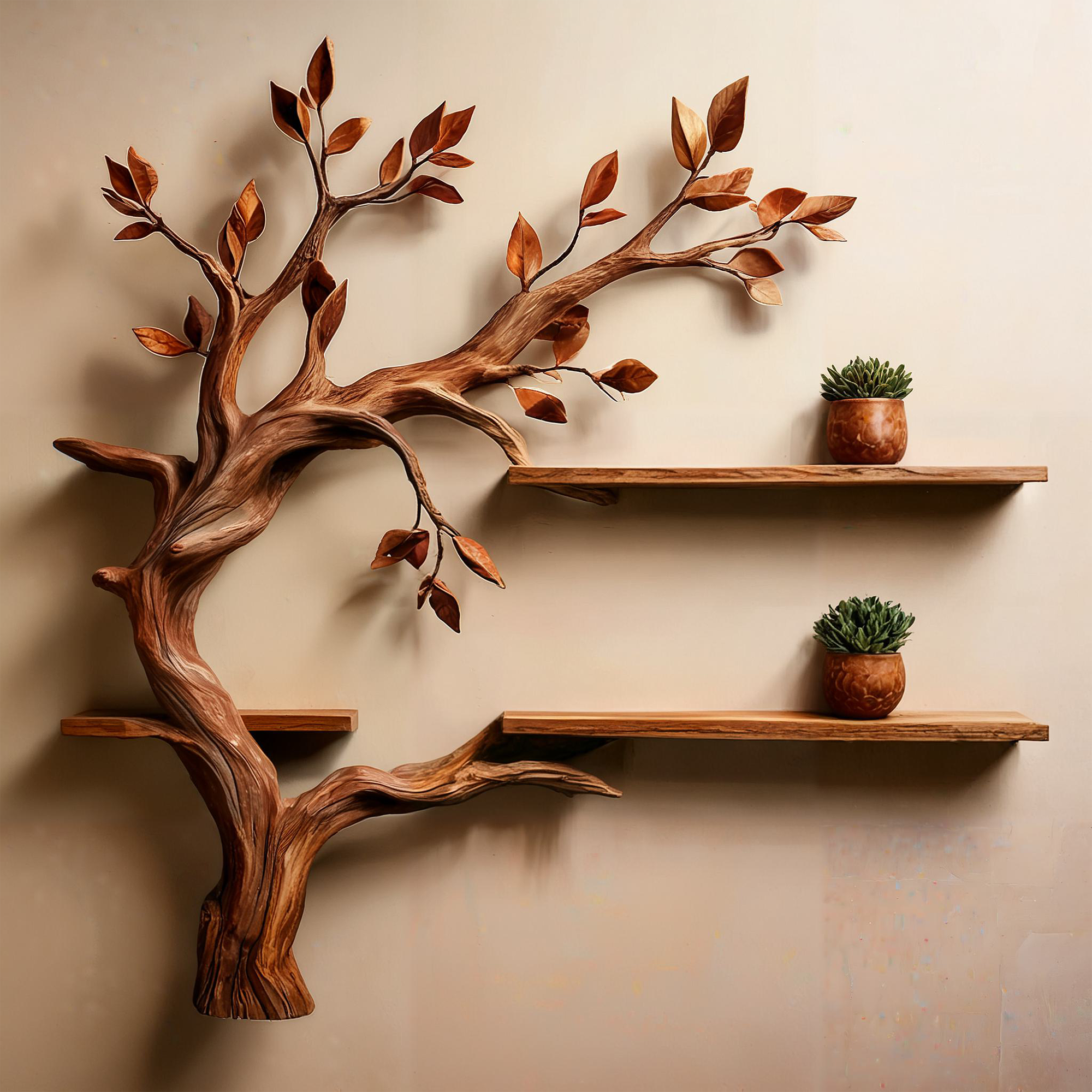 Mid Century Bookcase Tree Branch Shelf Mini Bookcase SINLTB085