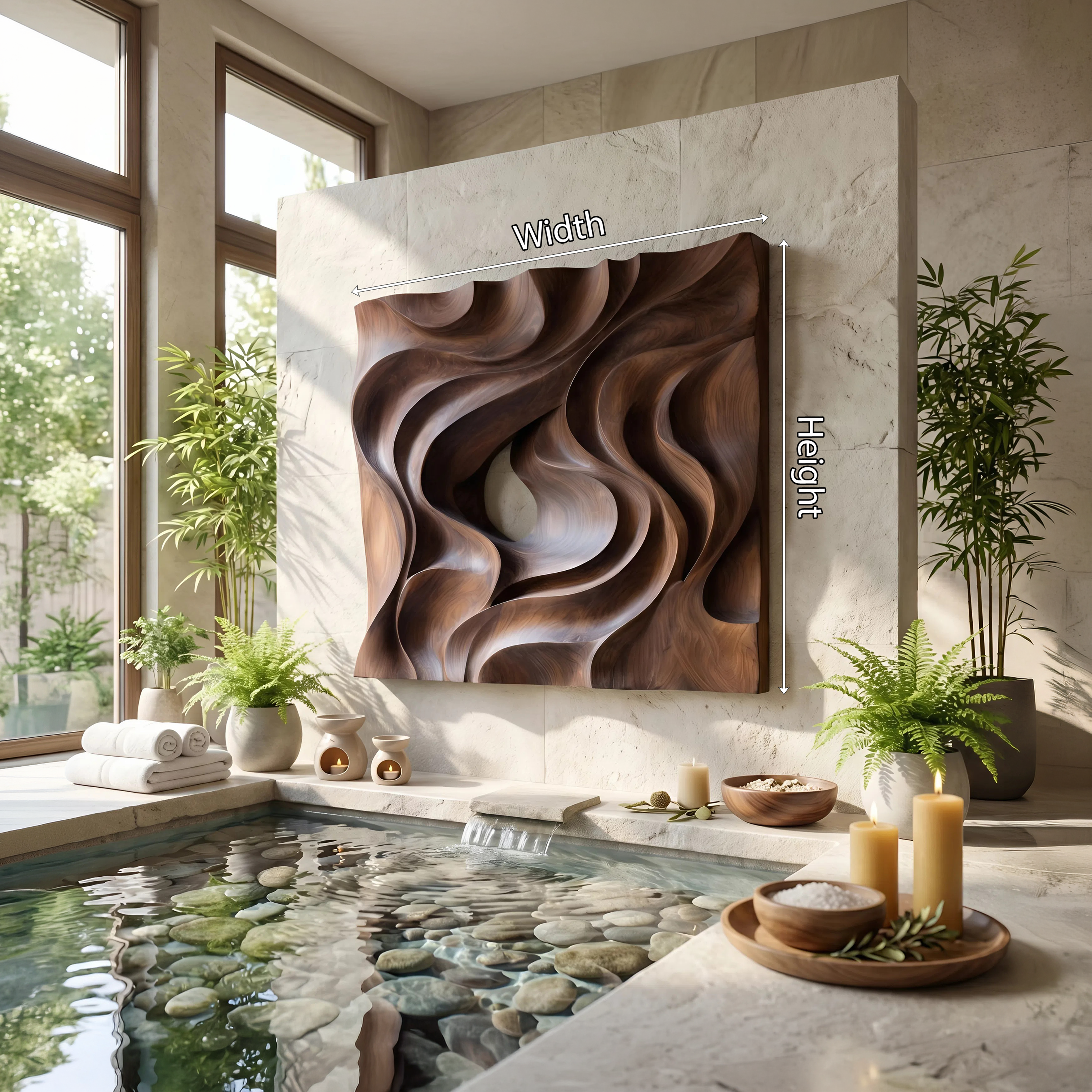 Scandinavian Curved Wall Art Panel For Living Room SILDTTNWA075