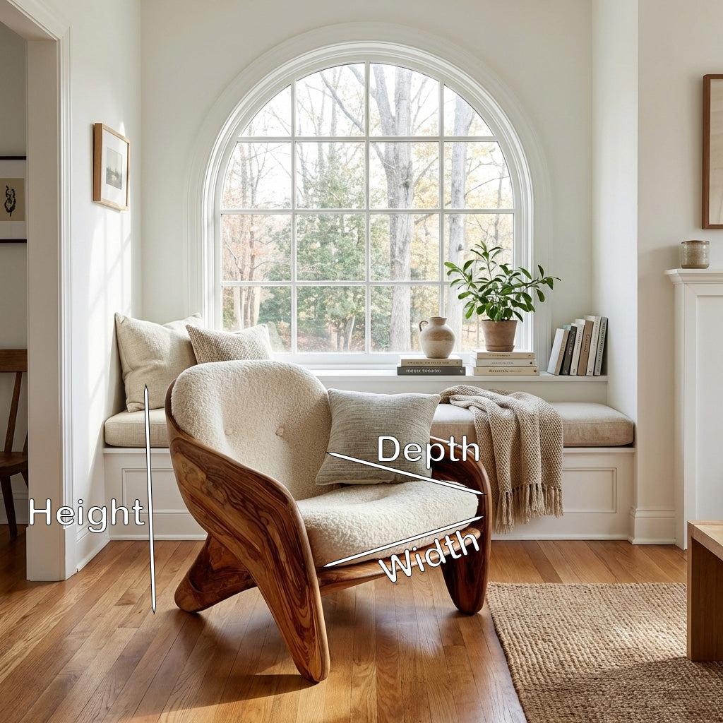 Modern Natural Wood Chair For Bedroom Reading Corner RTTHHNCHR156