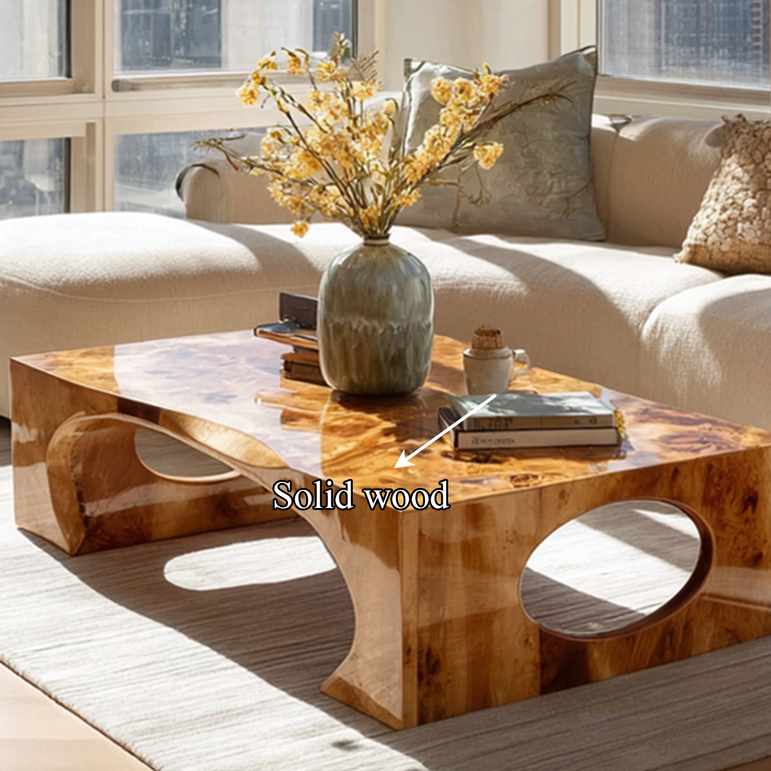 Mid Century Coffee Table Modern Living Room SINLSACF042