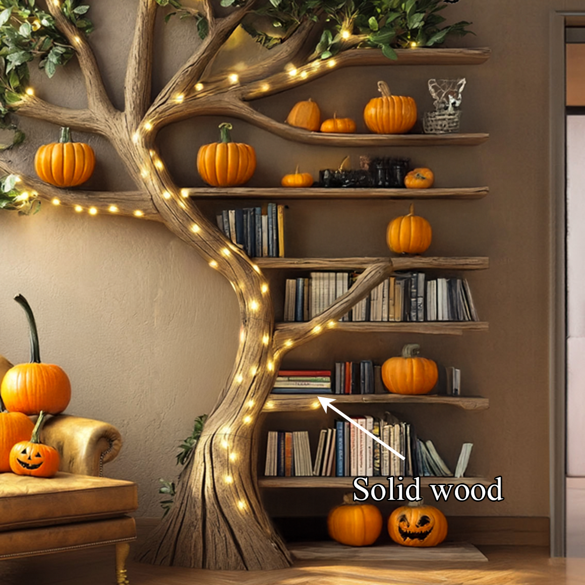 Tree Branch Bookshelf Floating Bookshelf Living Room Halloween SINLSAHW005