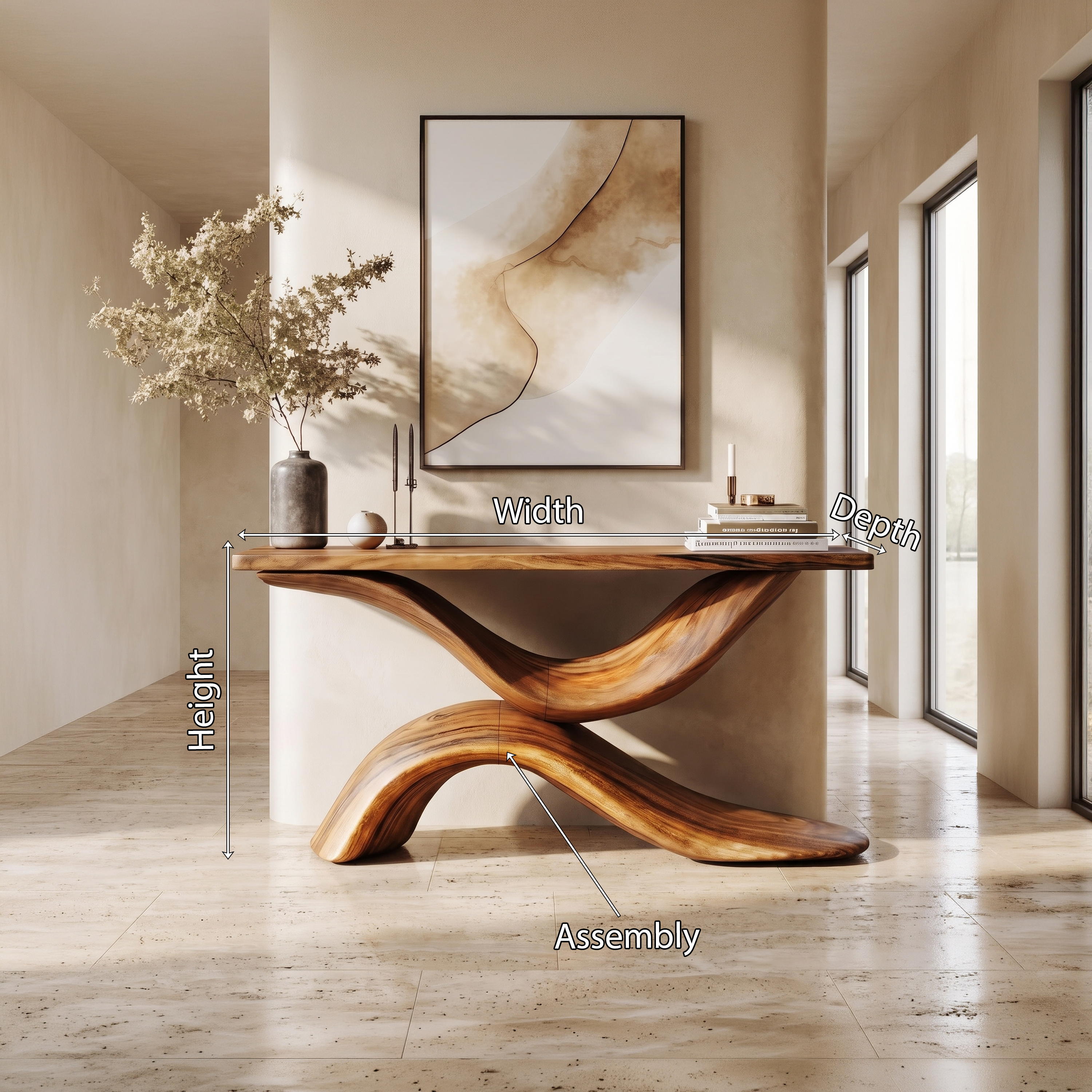 Handcrafted Live Edge Console Table Furniture Decor SILDTTNCS214