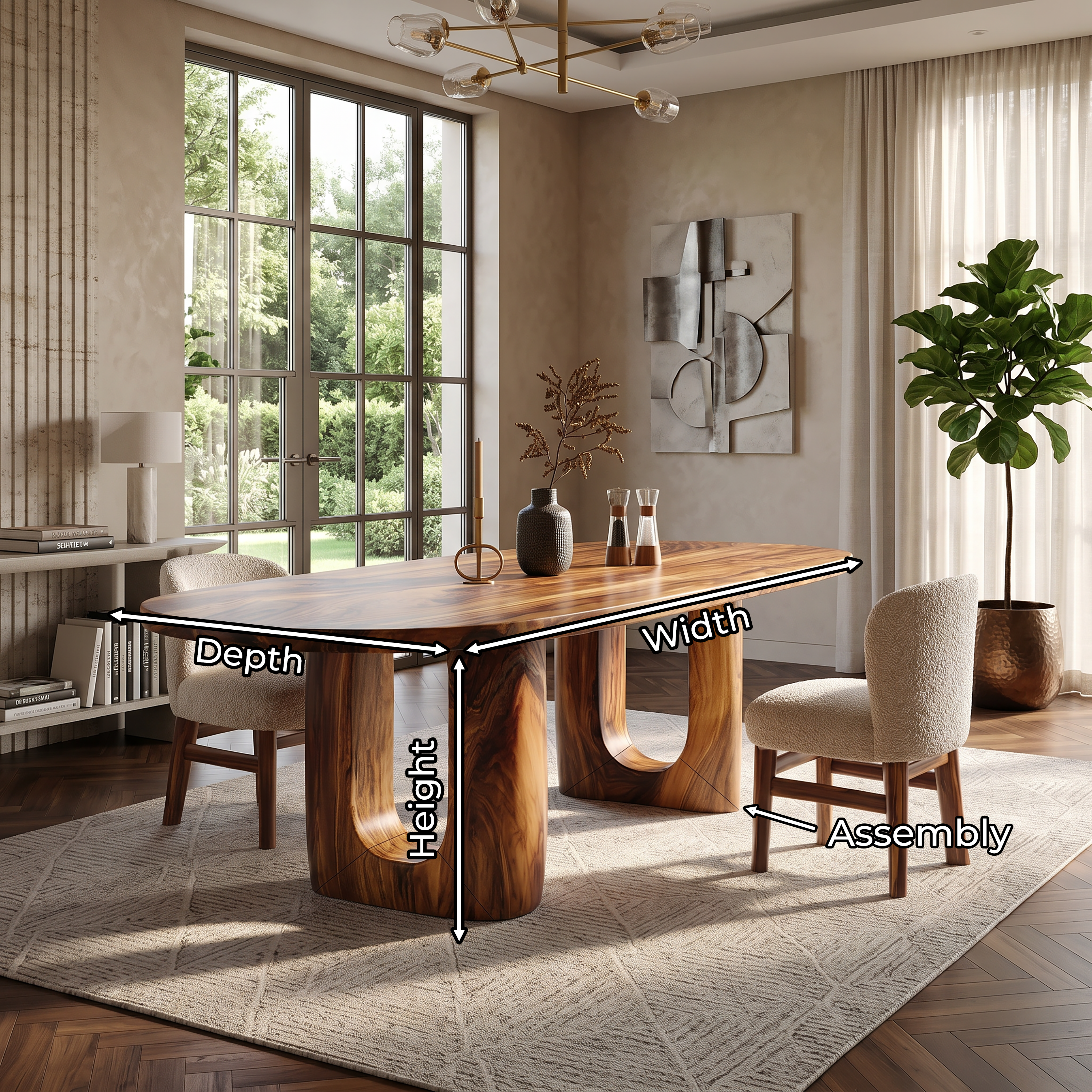 Organic Dining Room Table For Luxury Home SILDTTRDN047