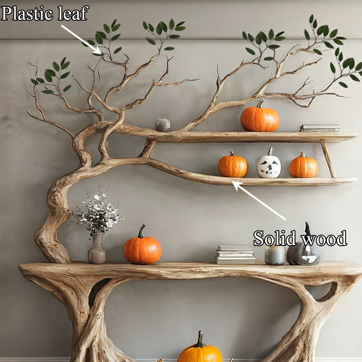 Rustic Halloween Tree Console Table Living Room SINLSAHW019