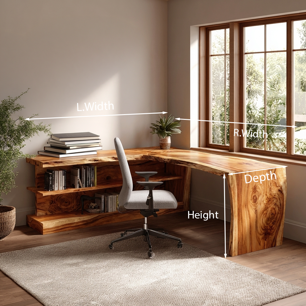 Wooden Desk With Storage Design For Home Workspace RTTHTTDE072