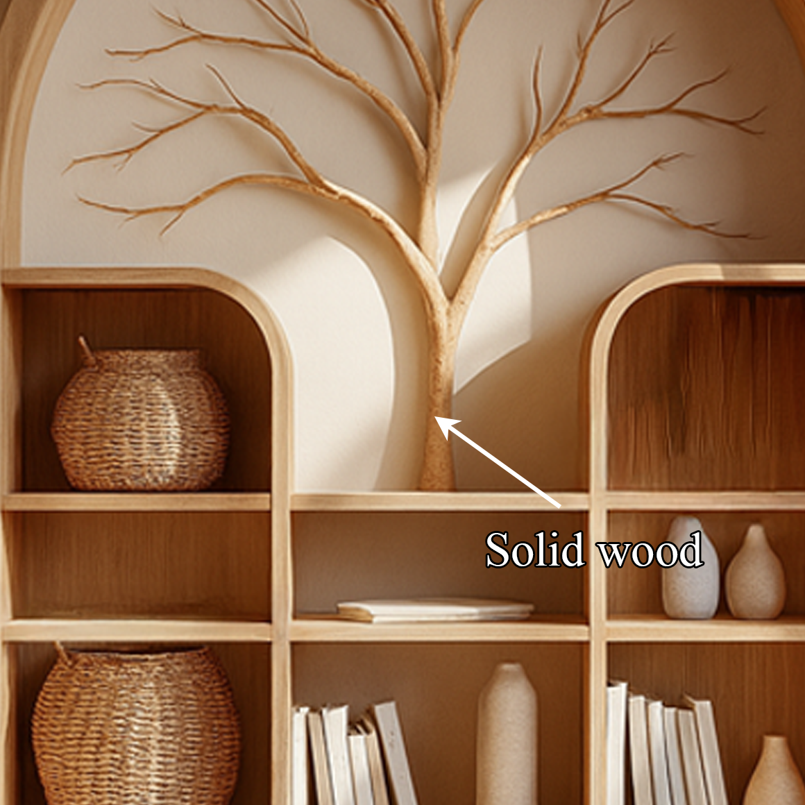 Scandinavian Rustic Tree Style Storage Cabinet Living Room Or Office SINLSASC235
