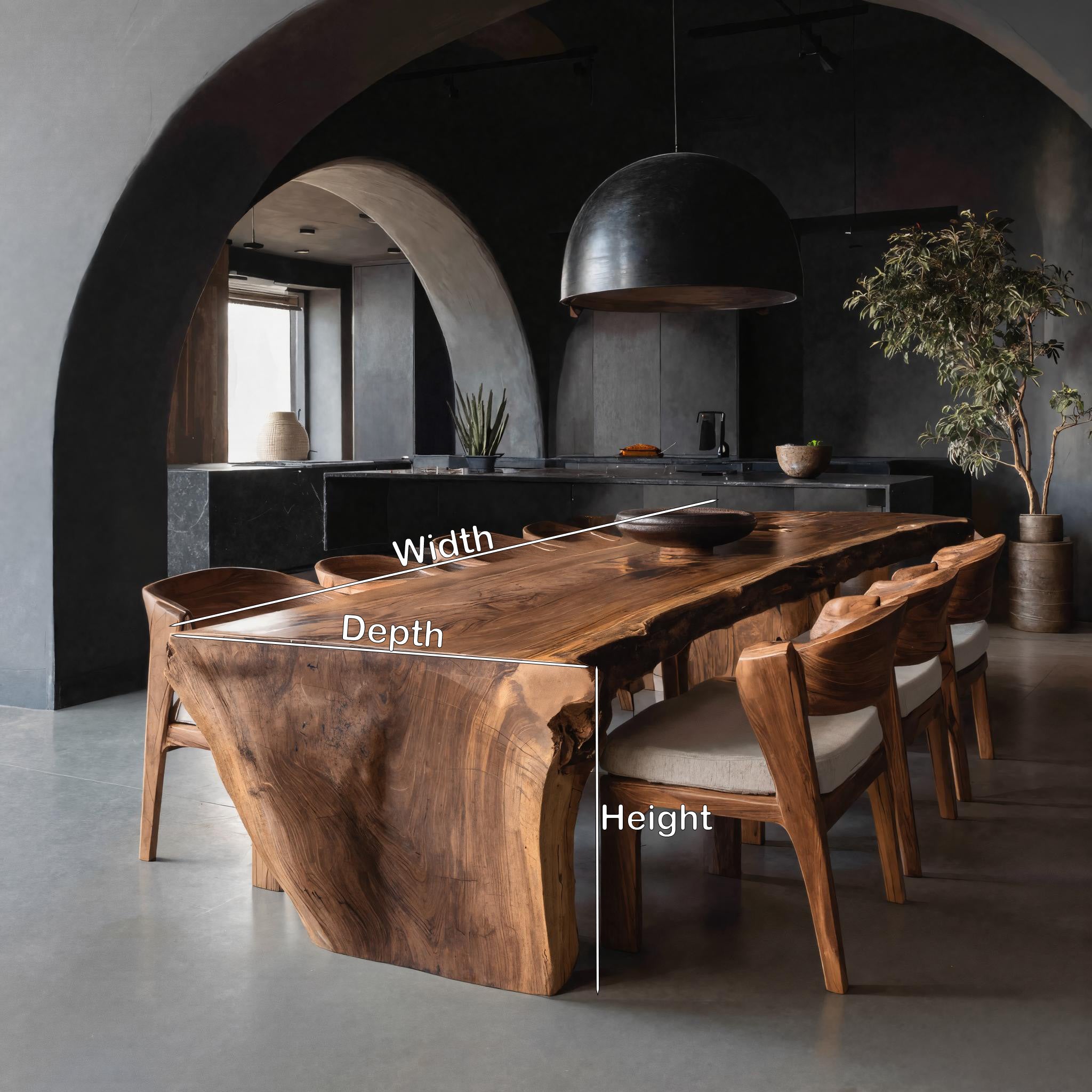Organic Wabi Sabi Dining Table For Dining Room RTTHHNDN040