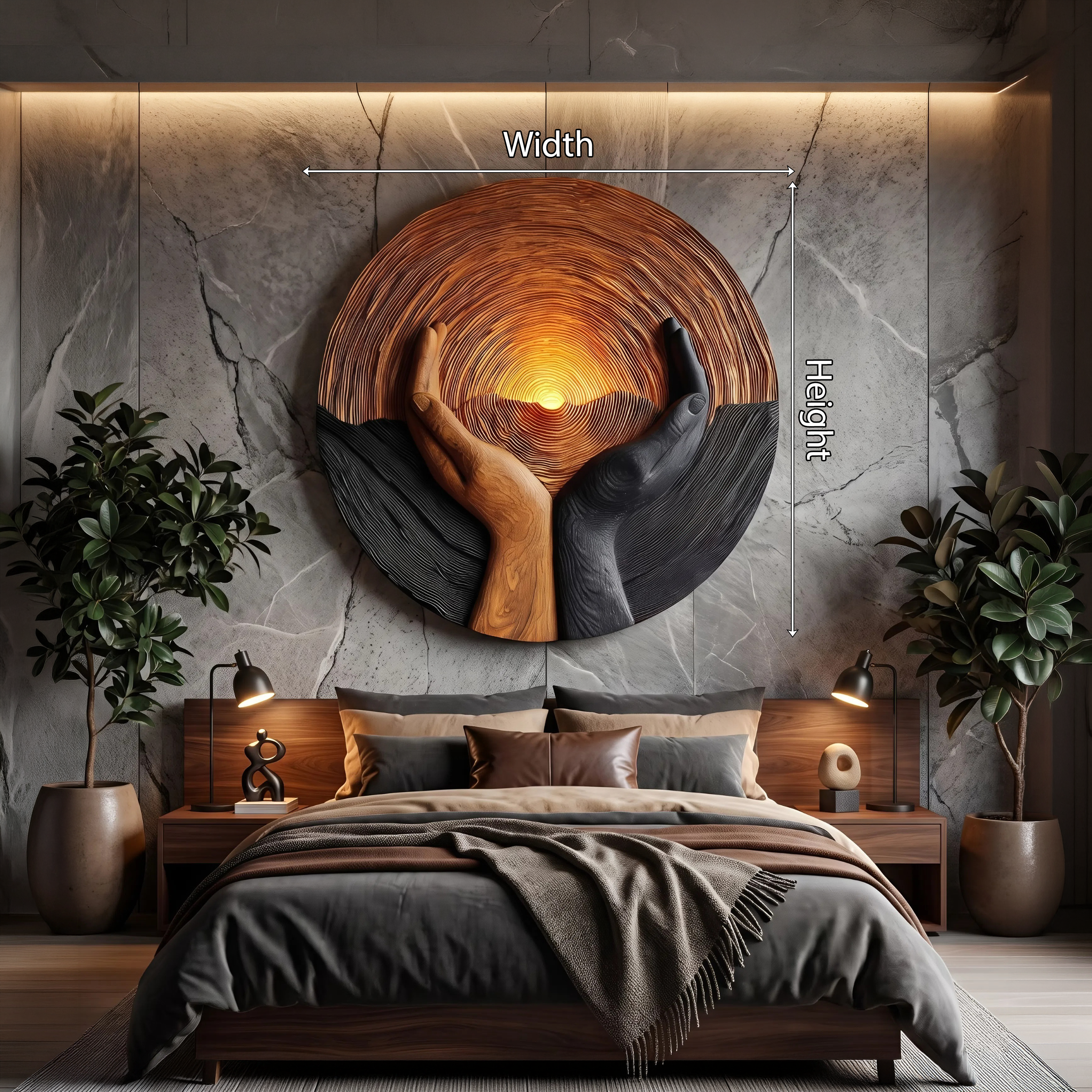Handcrafted Wooden Wall Art Sculpture For Living Room Furniture SILDTTNWA020