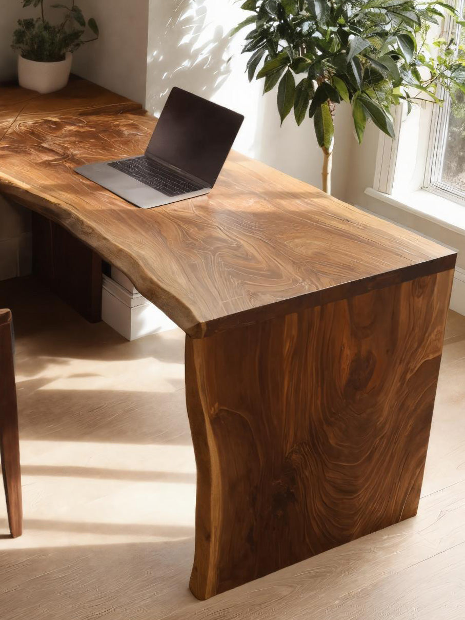 Modern Live Edge L Shaped Desk For Study Room SITHHNDE053