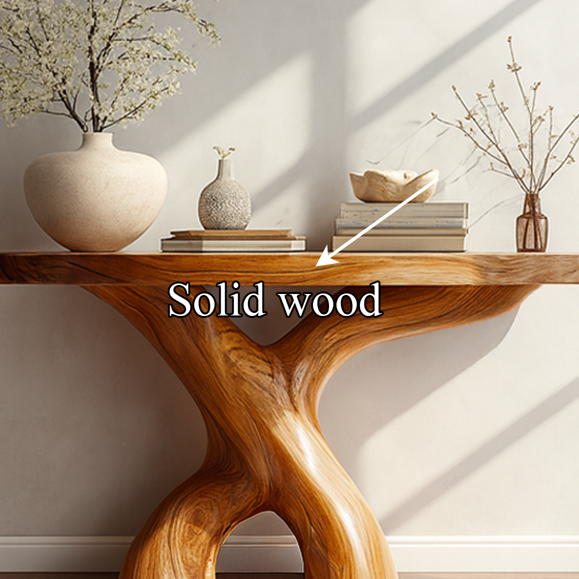 Mid Century Organic Console Table Hallway Or Entryway SINLSACS025