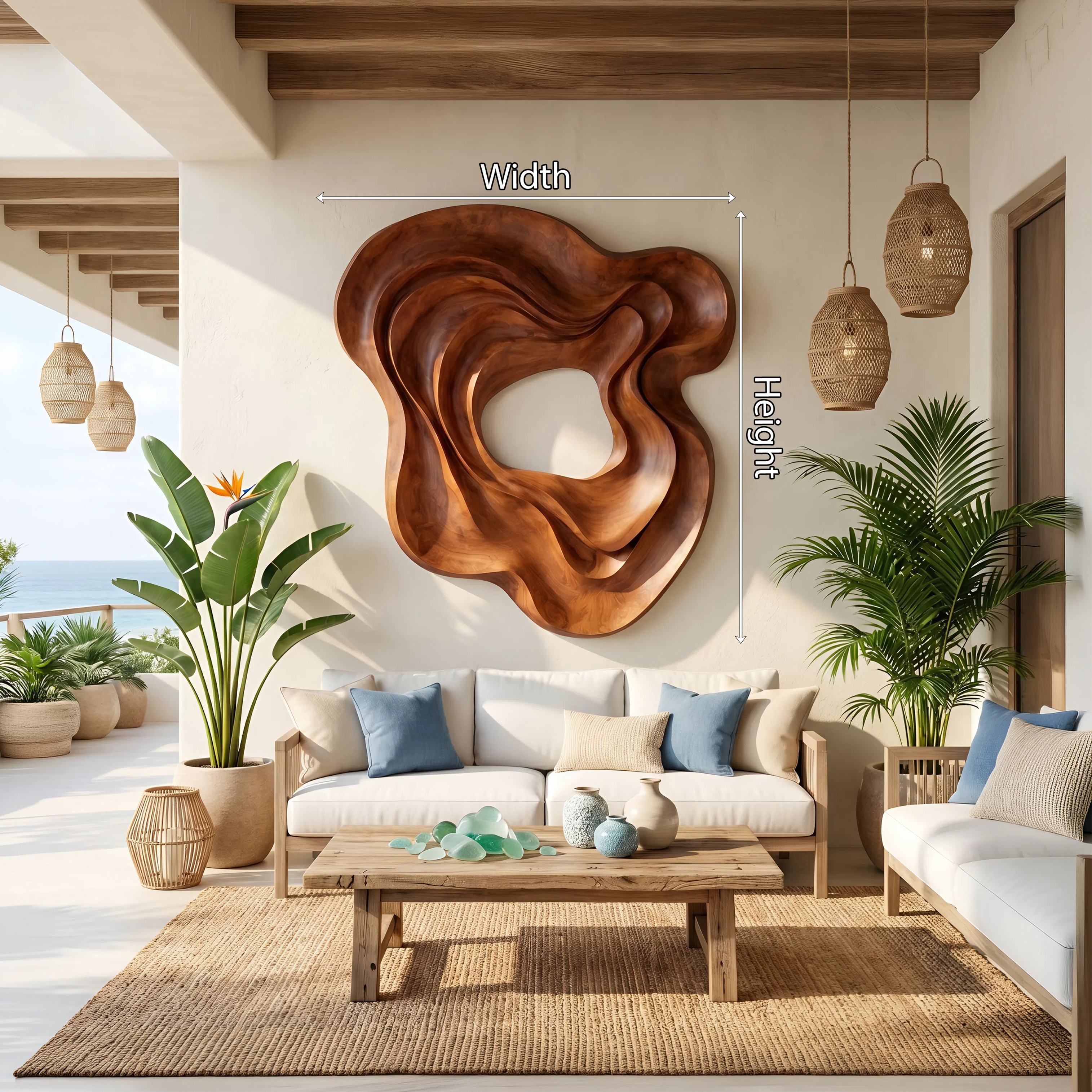 Scandinavian Abstract Wall Panel Decor For Entryway Area SILDTTNWA080