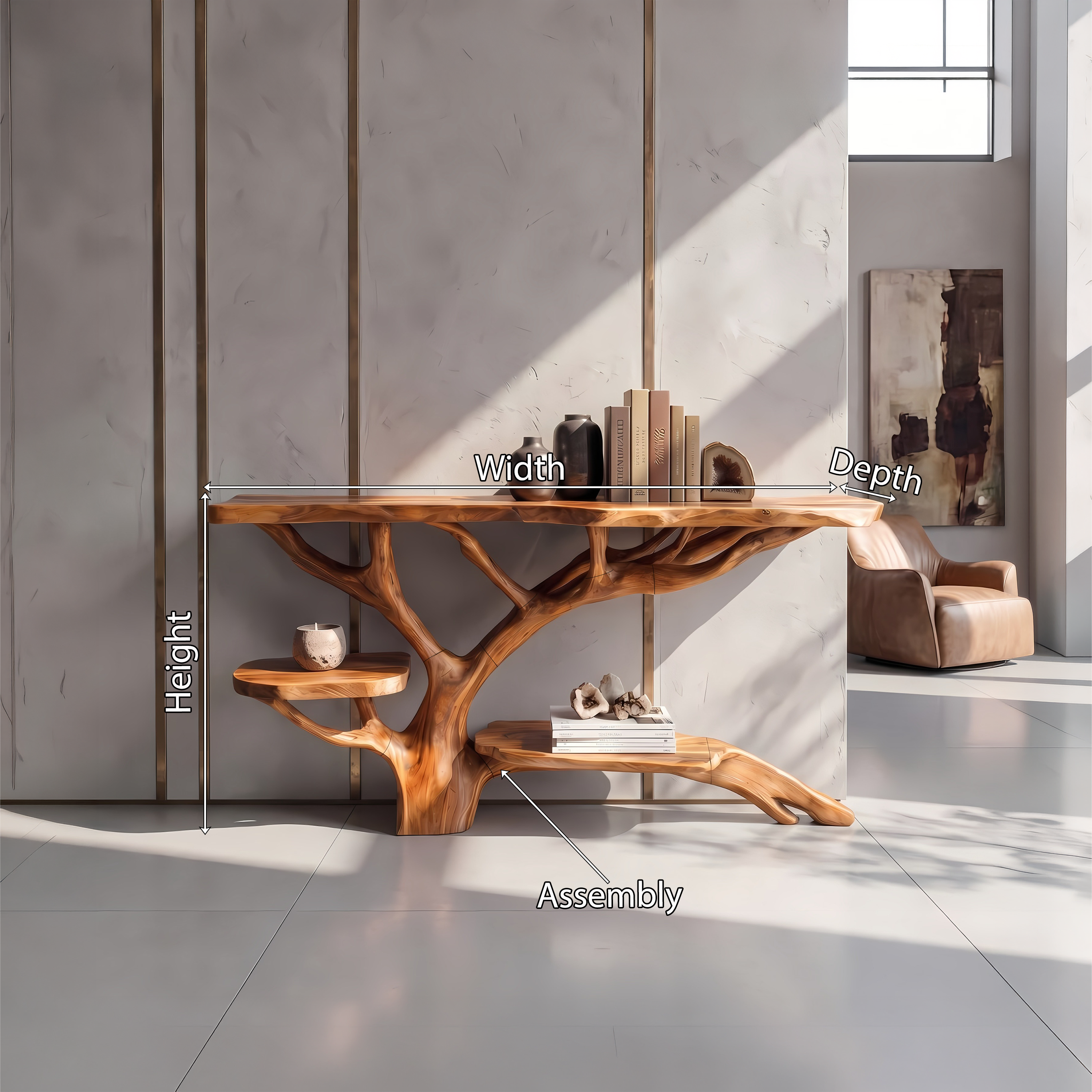 Farmhouse Solid Wood Console Table For Cozy Rustic Home Interior SILDTTNCS030