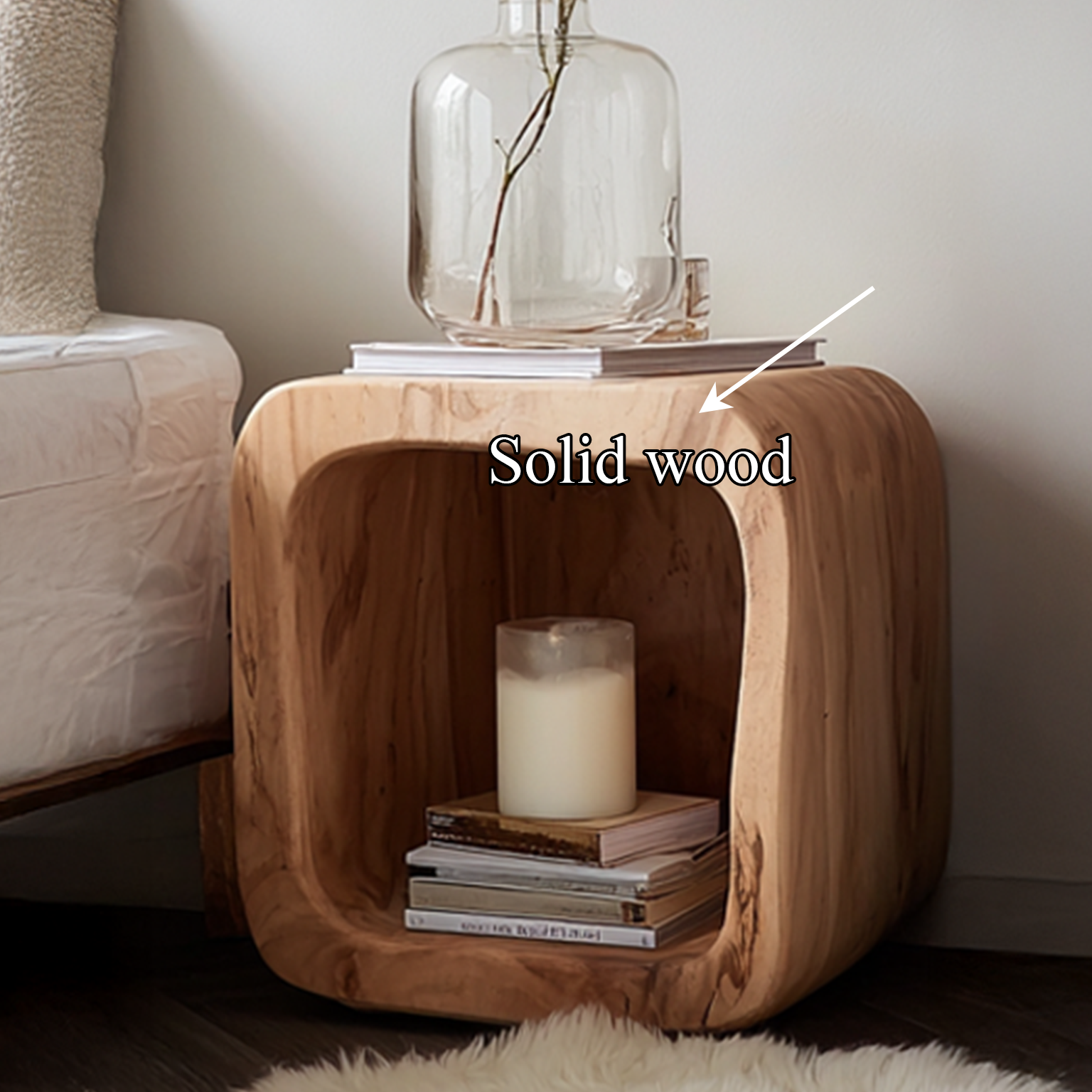 Mid Century Modern Nightstand Bedroom SINLSABT037