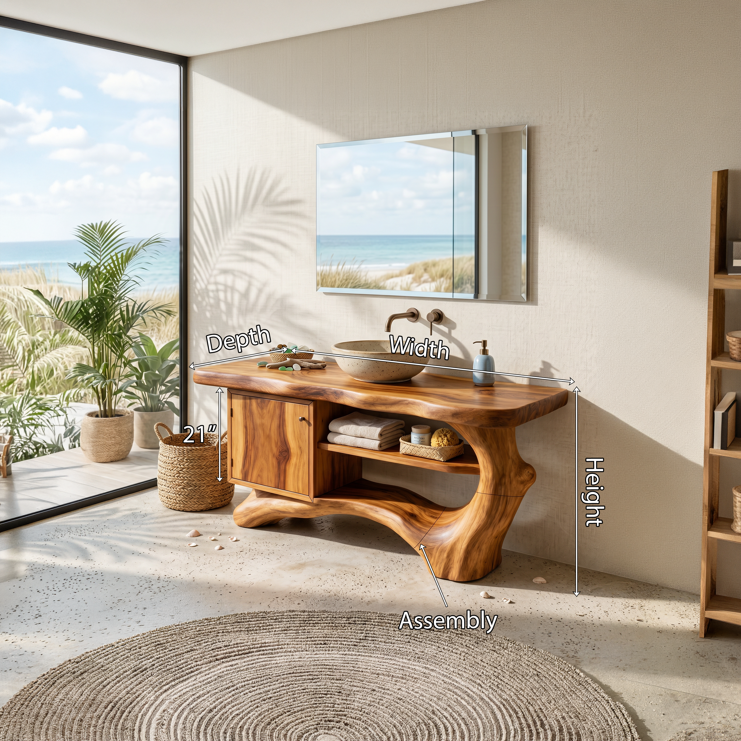 Contemporary Floating Vanity For Small Bathroom Space SILDTTNBRV063