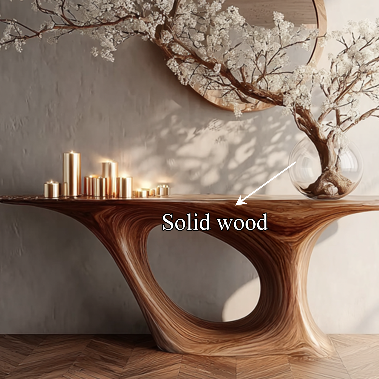 Rustic Sculpt Console Table Entryway Room SINLSACS140