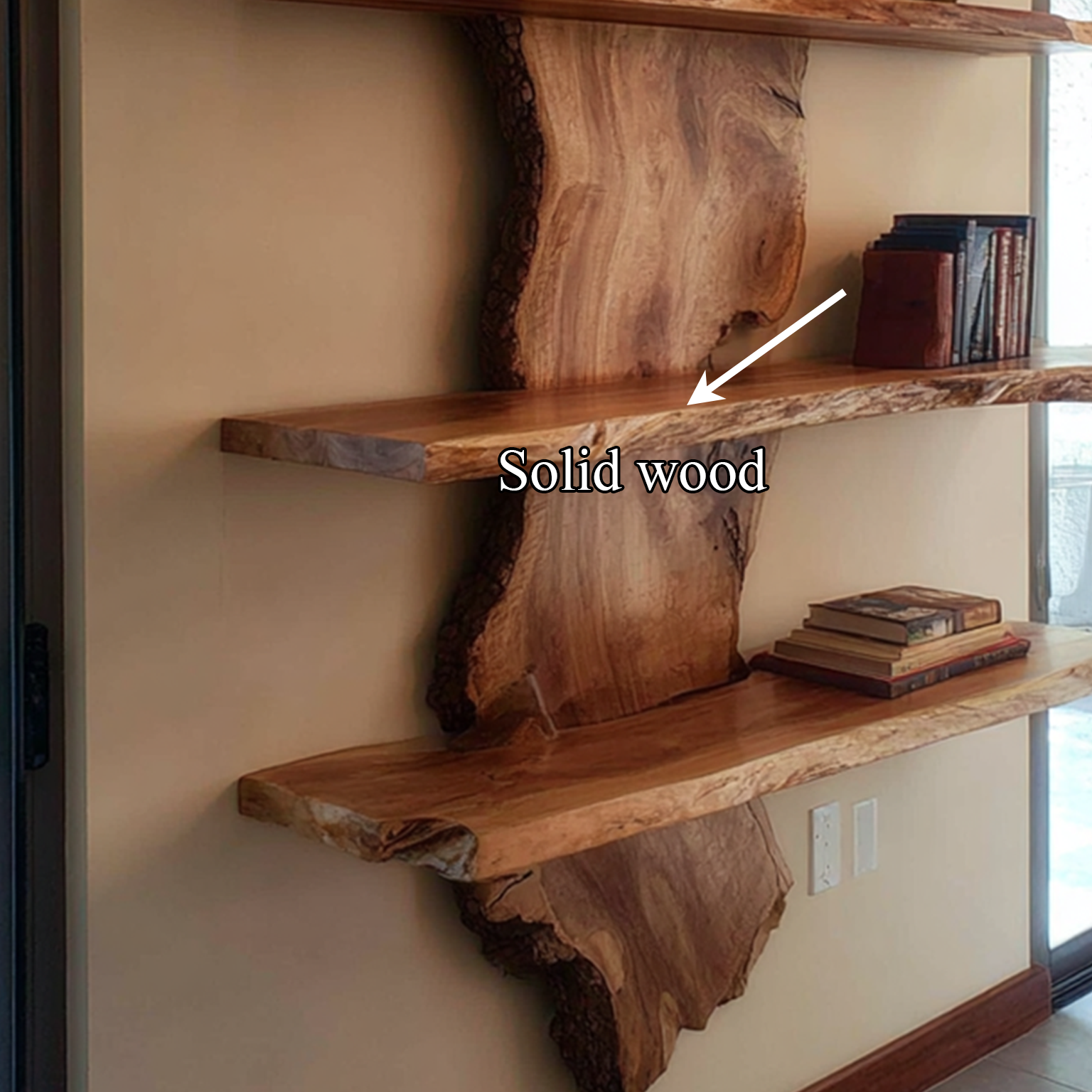 Floating Shelf Set Solid Wood Handmade Gift SINLSAFL077