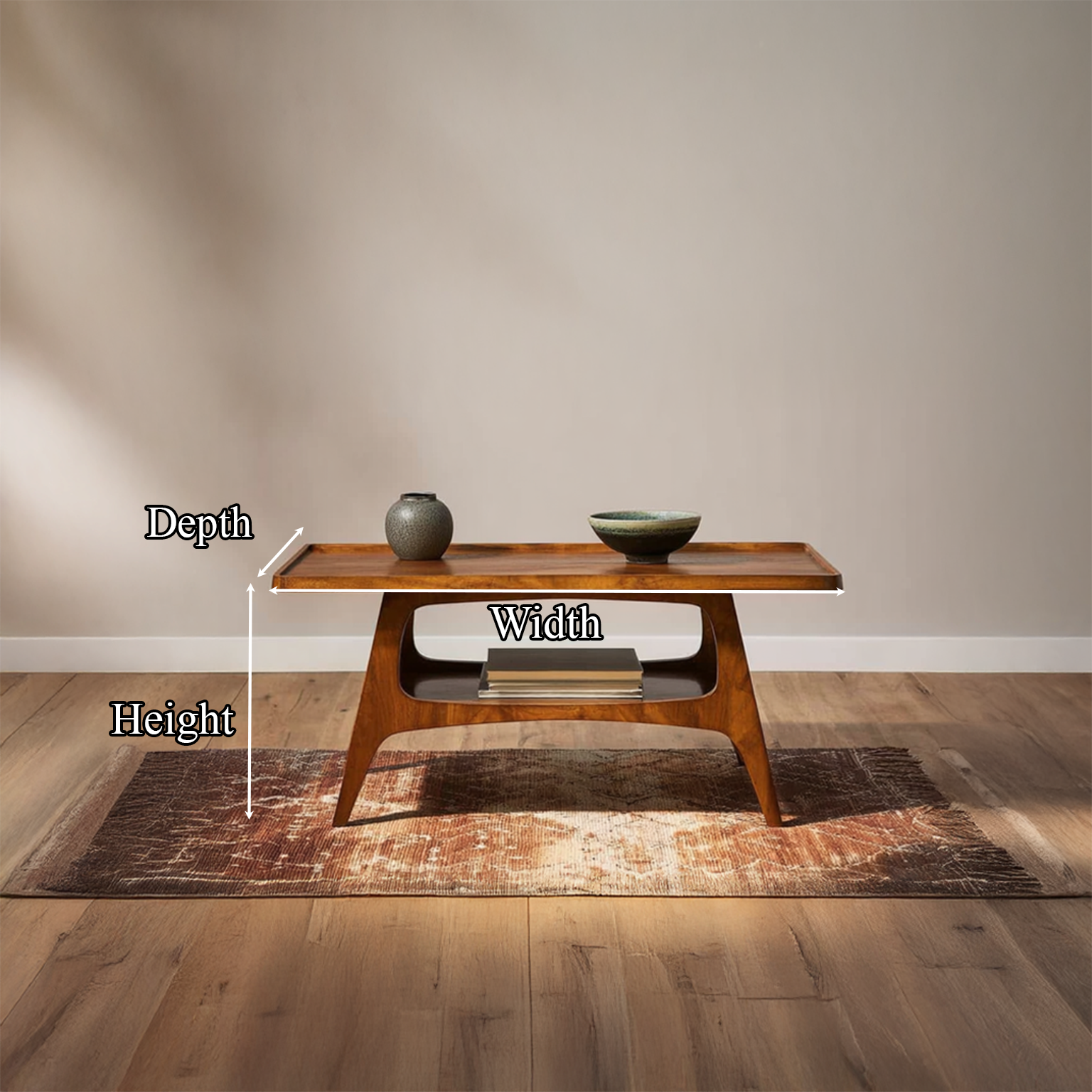 Mid Century Coffee Table Wooden Furniture SINLSACF056