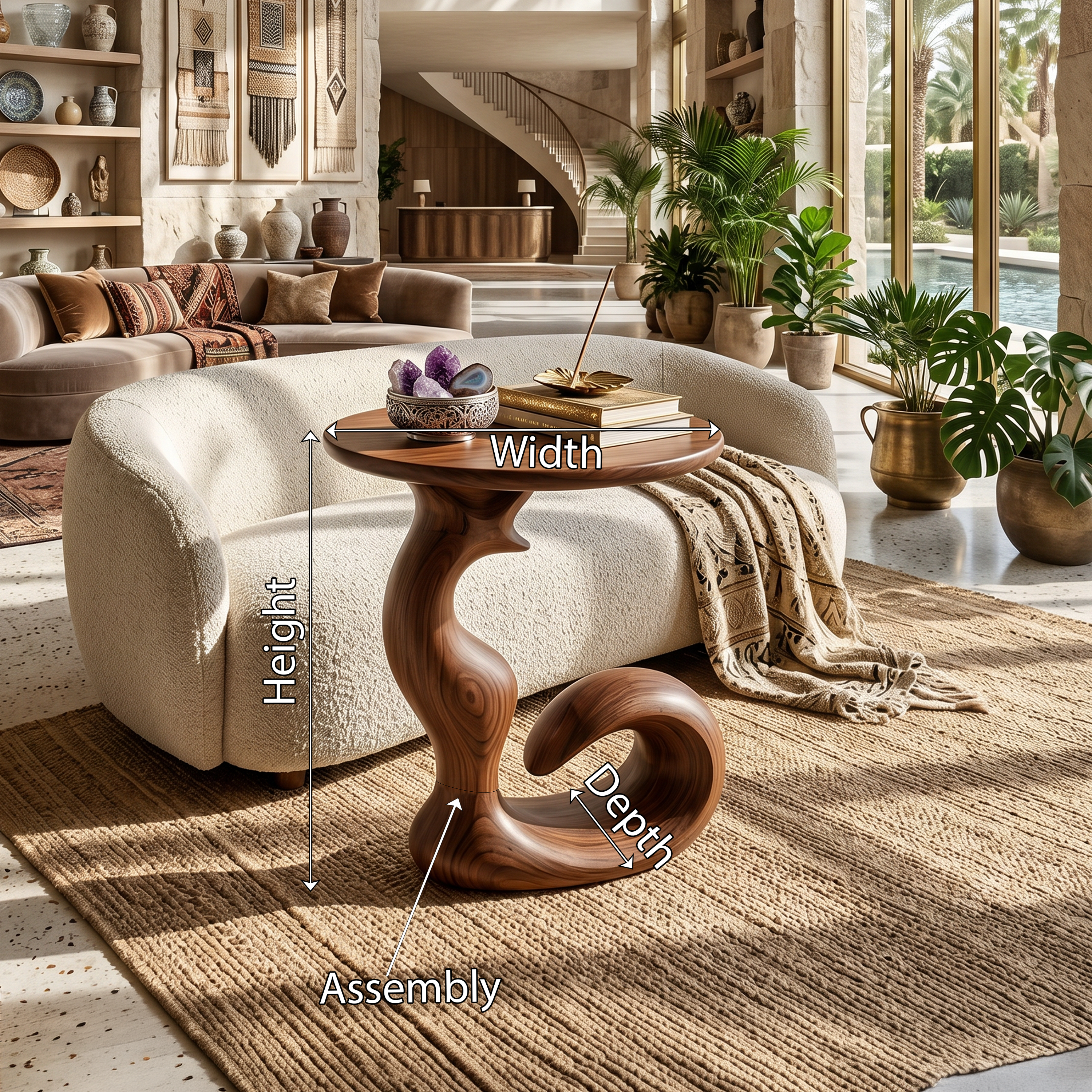 Organic Sculptural Side Table Luxury Living Room SILDTTRSTA016