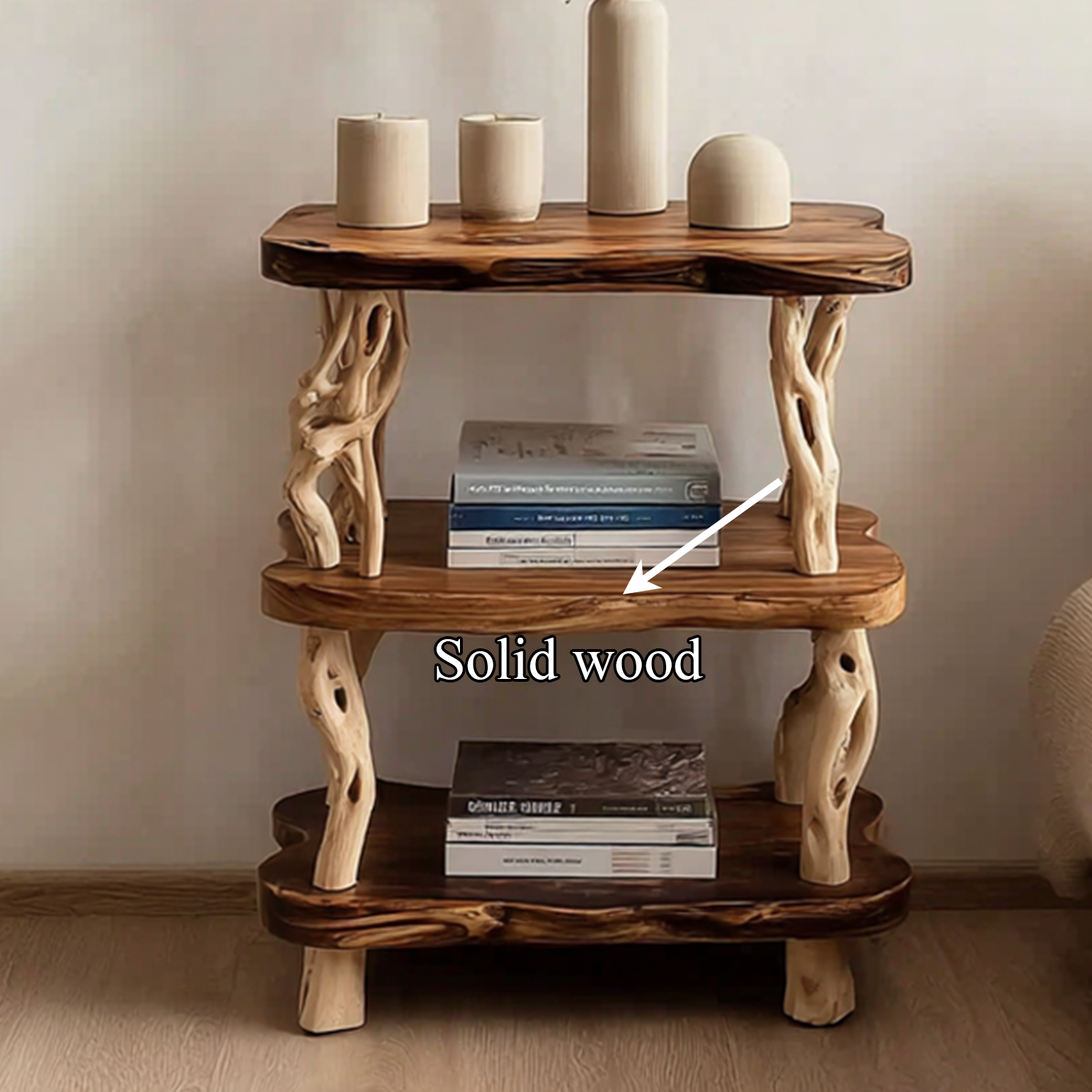 Rustic Bedside Table Bedroom SINLSABT002