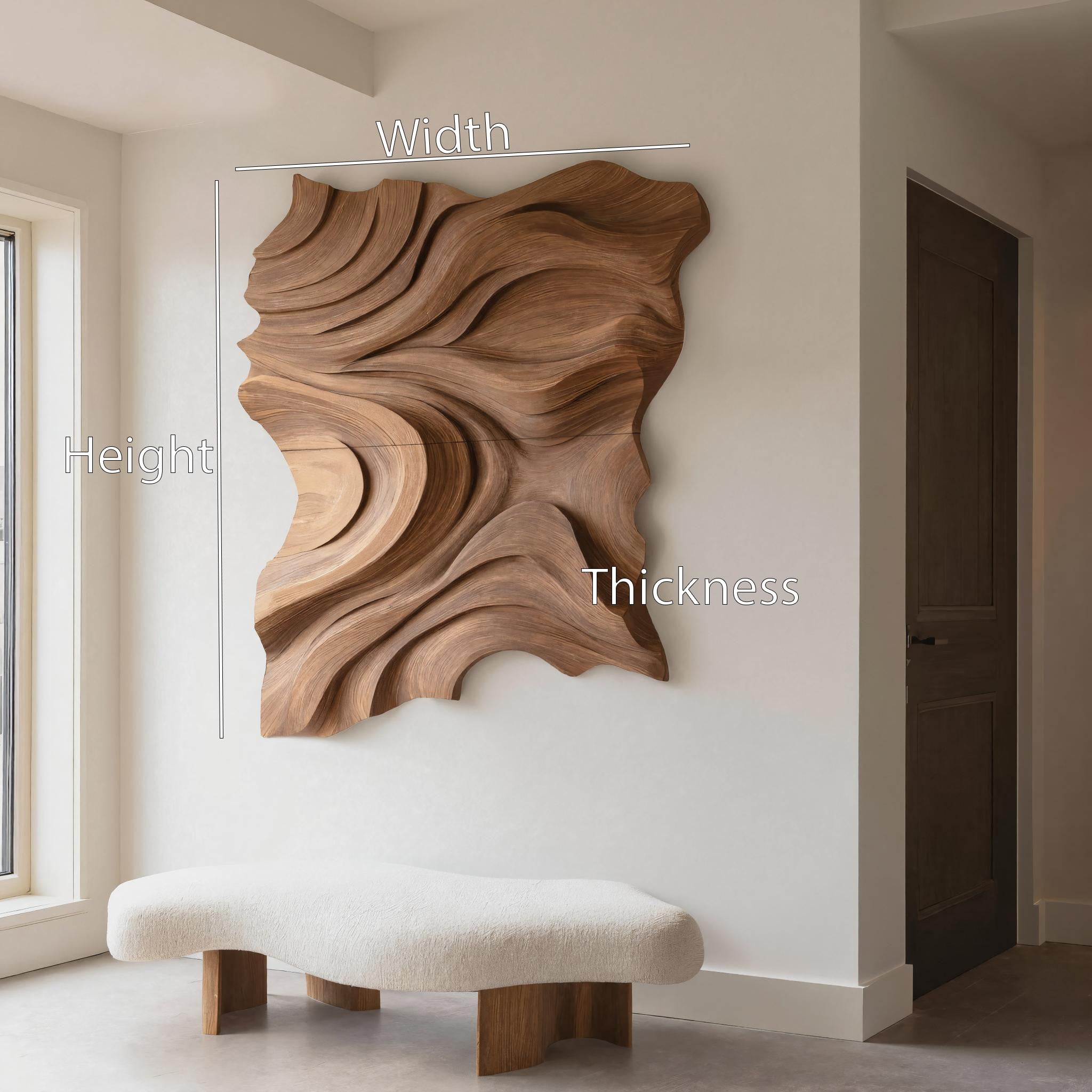 Modern Abstract Wall Sculpture For Living Room Decor RTTHHNWA070