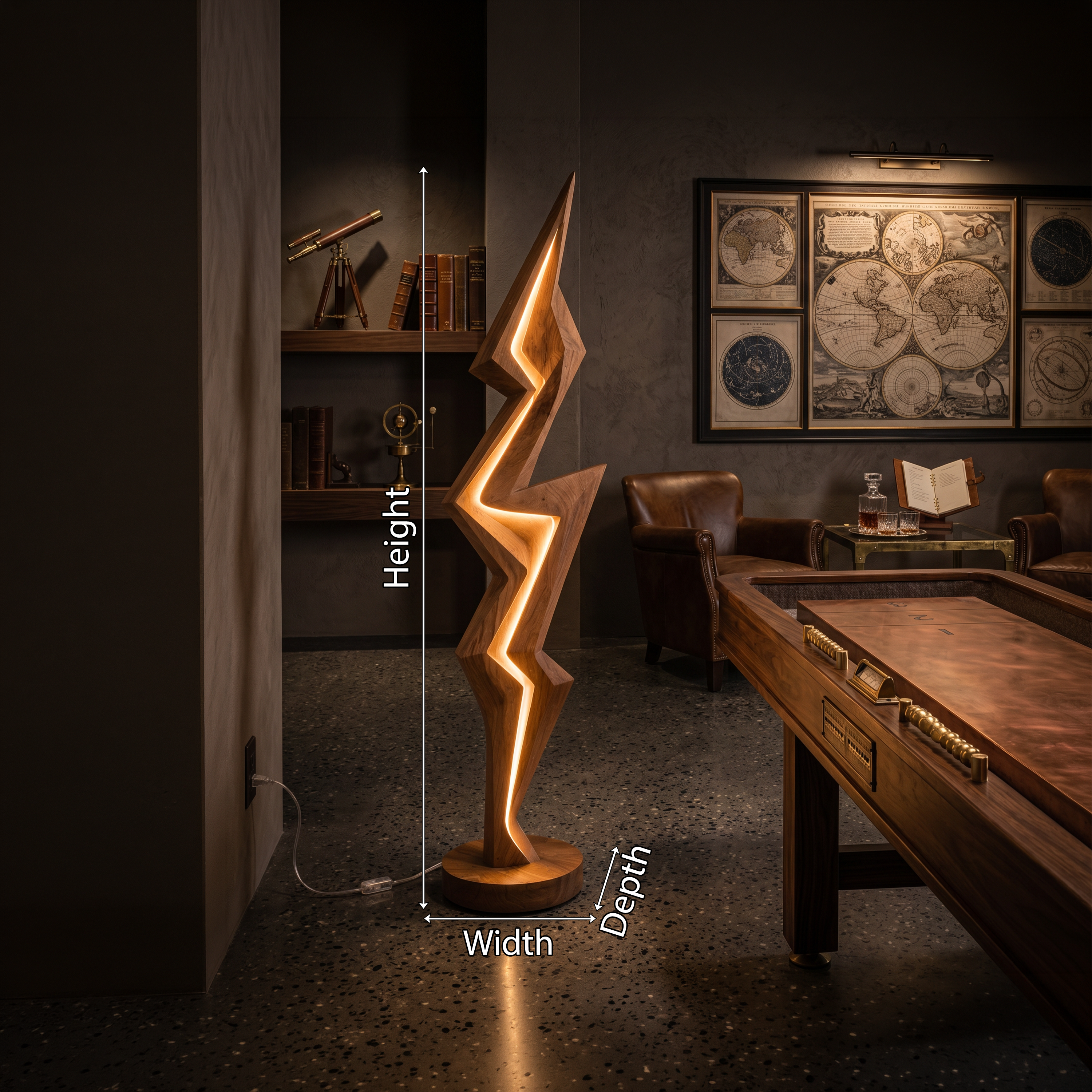 Minimalist Lightning Bolt Lamp For Modern Interior SILDTTNLAM040