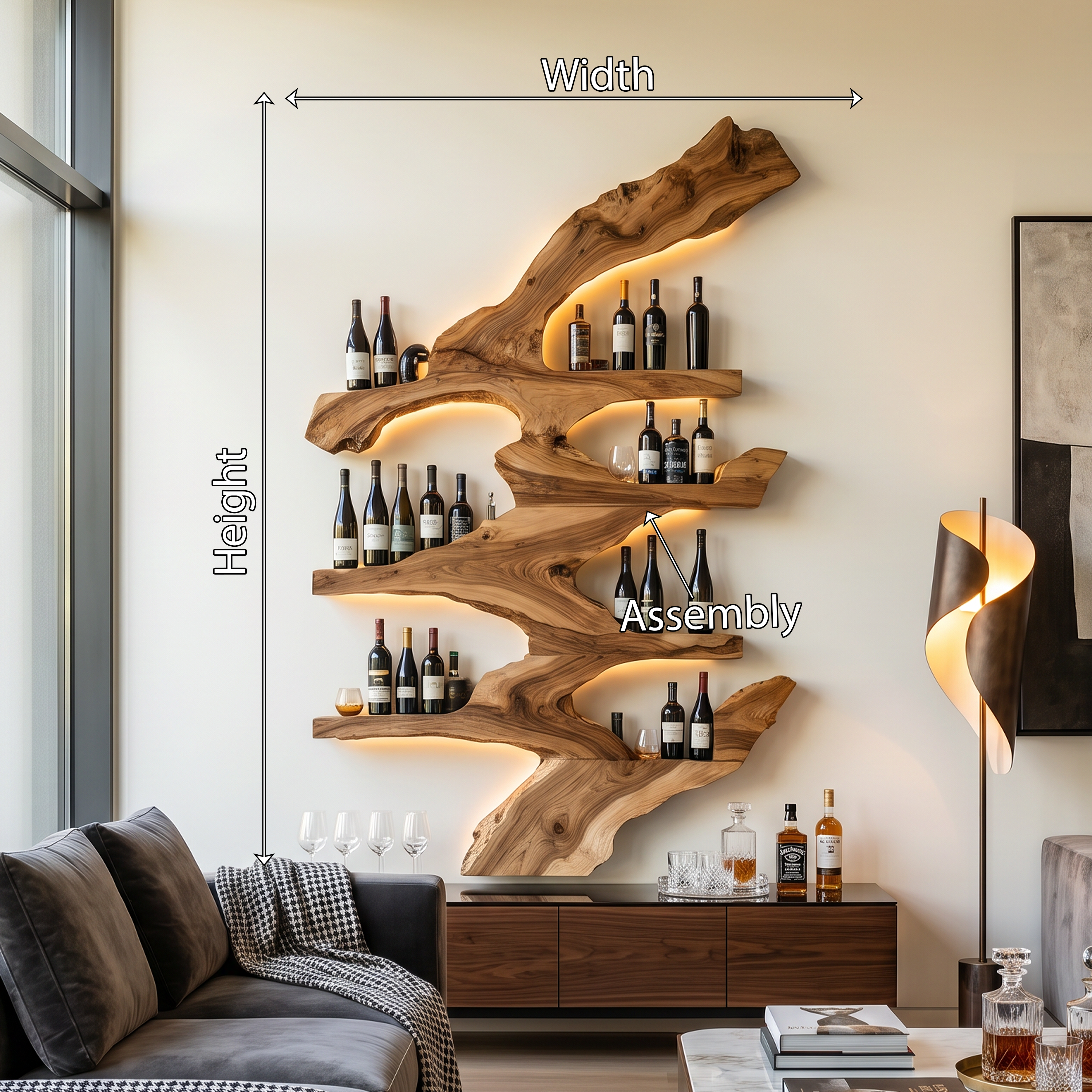 Handcrafted Wine Stand For Kitchen Wine Bottle Rack SILDTTRWH023