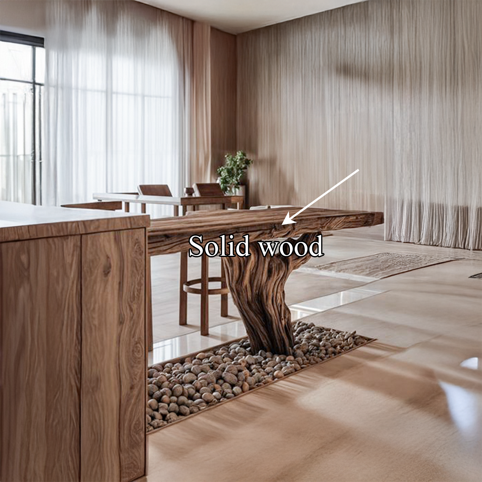 Rustic Tree Island Kitchen Dining SINLSACS124