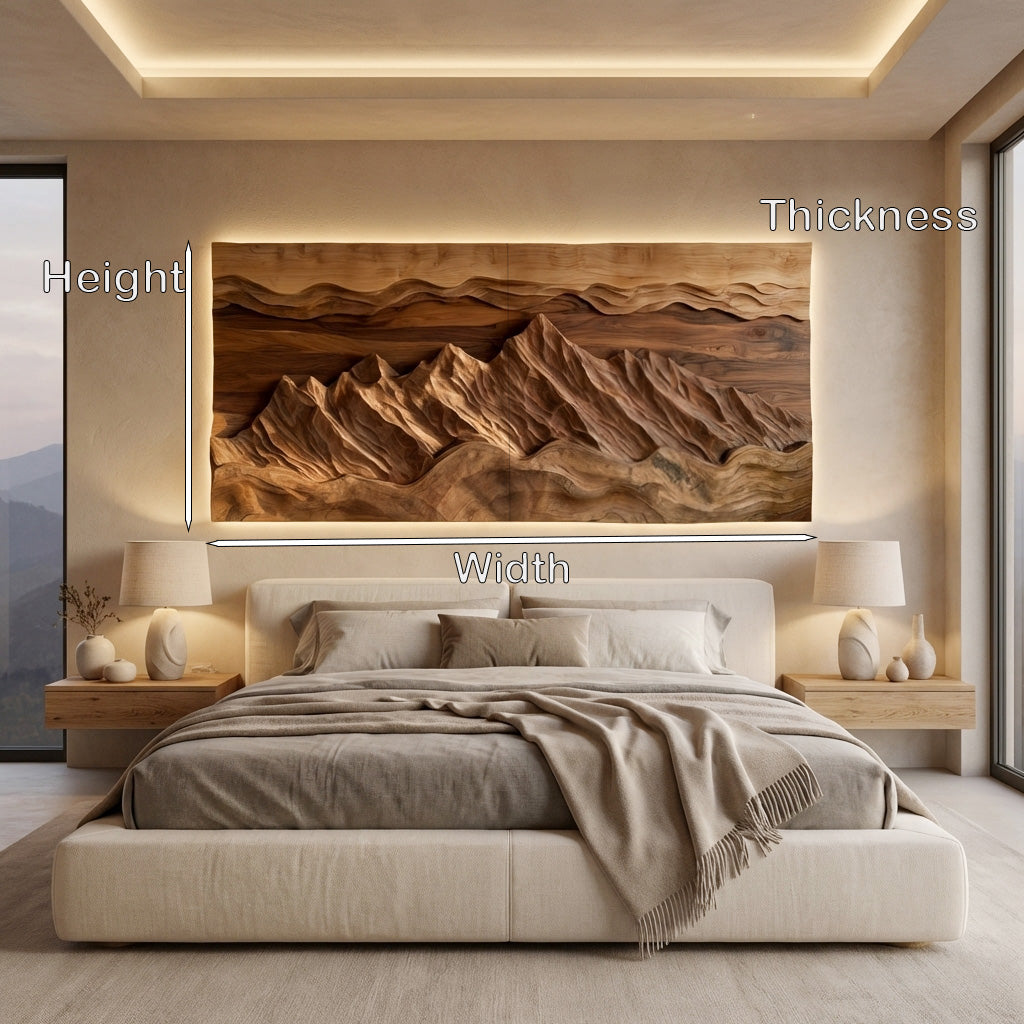 Organic Wood Wall Art Landscape Decor For Living Room RTTHHNWA172