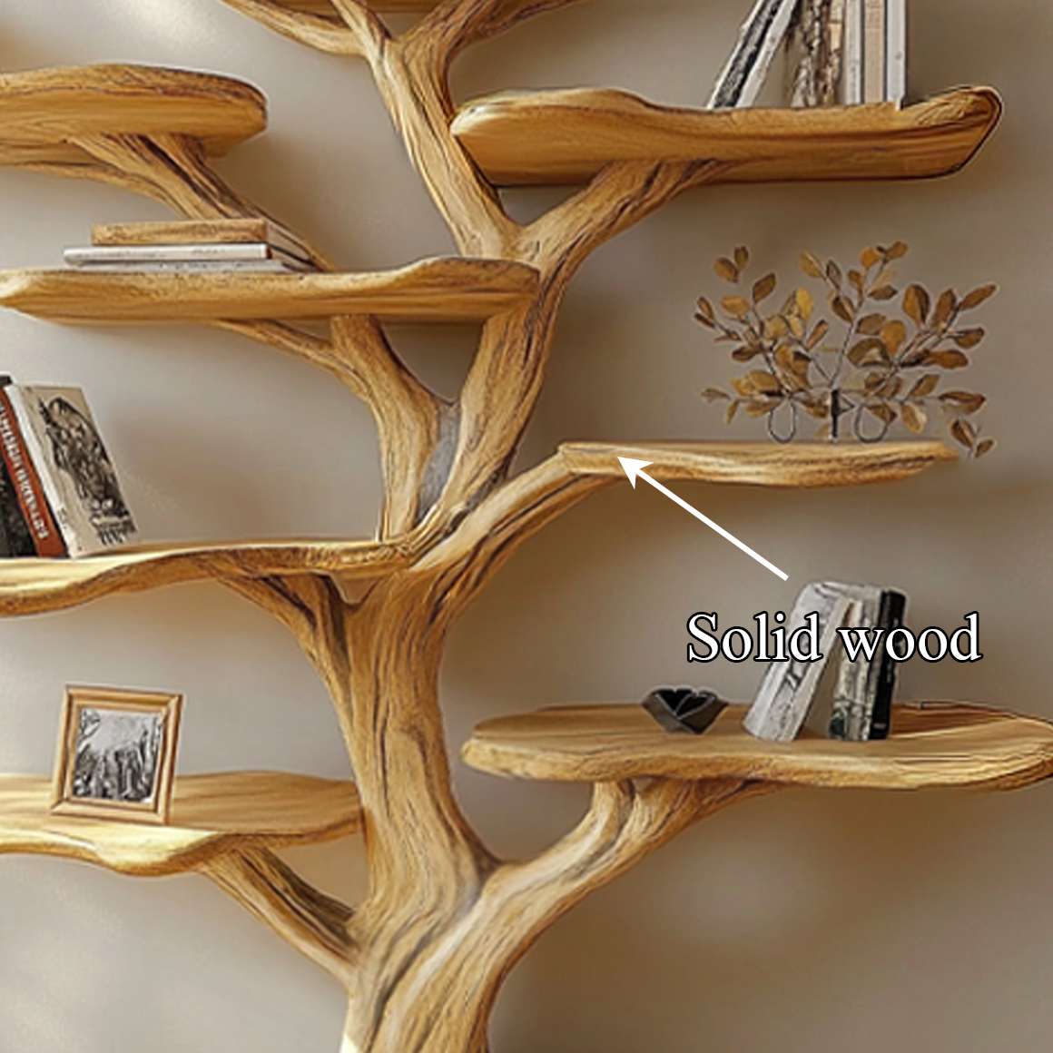 Rustic Artistic Mushroom Tree Bookshelf Home Office Or Living Room SINLSATB454