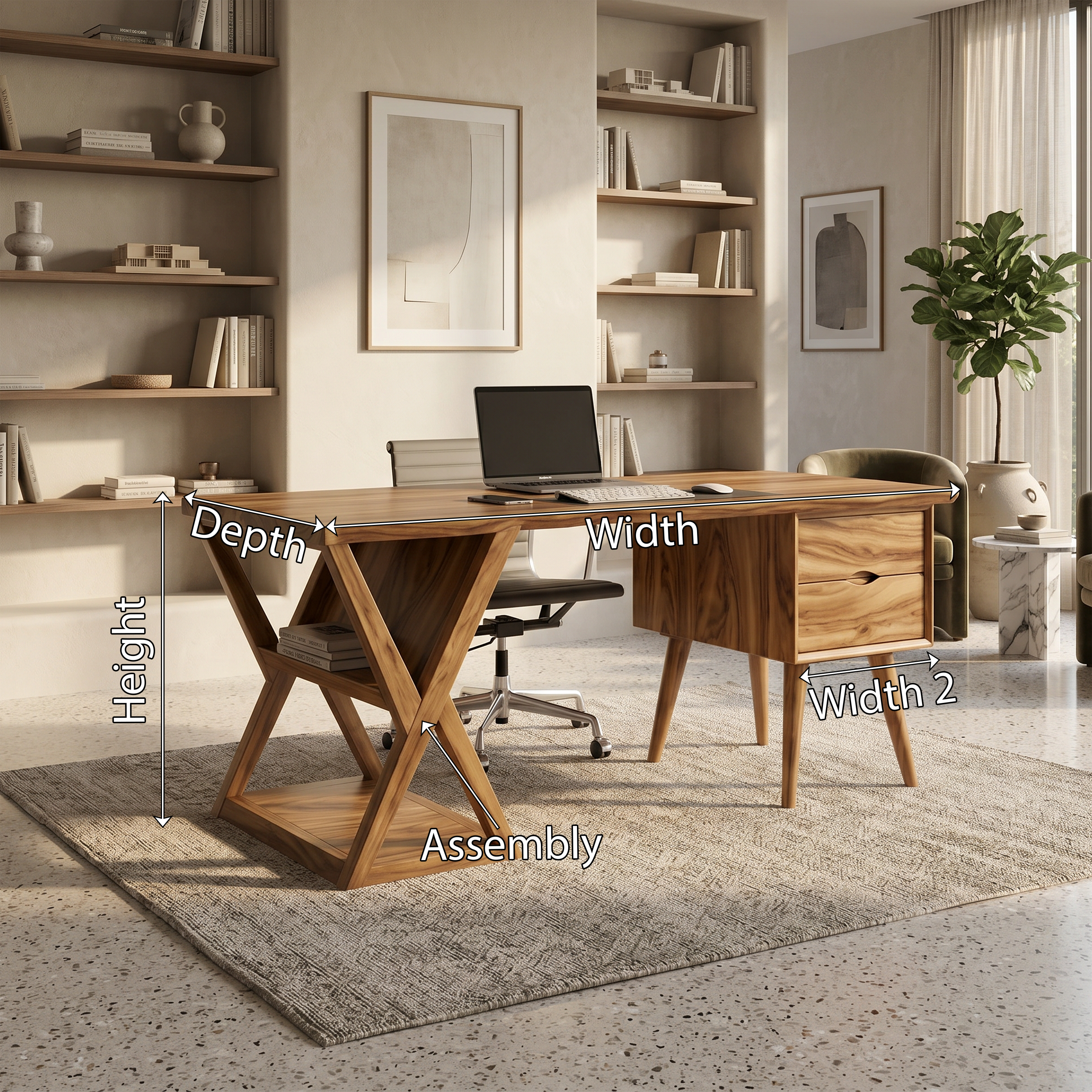 Minimalist Executive Desk Creative Office SILDTTRDE026