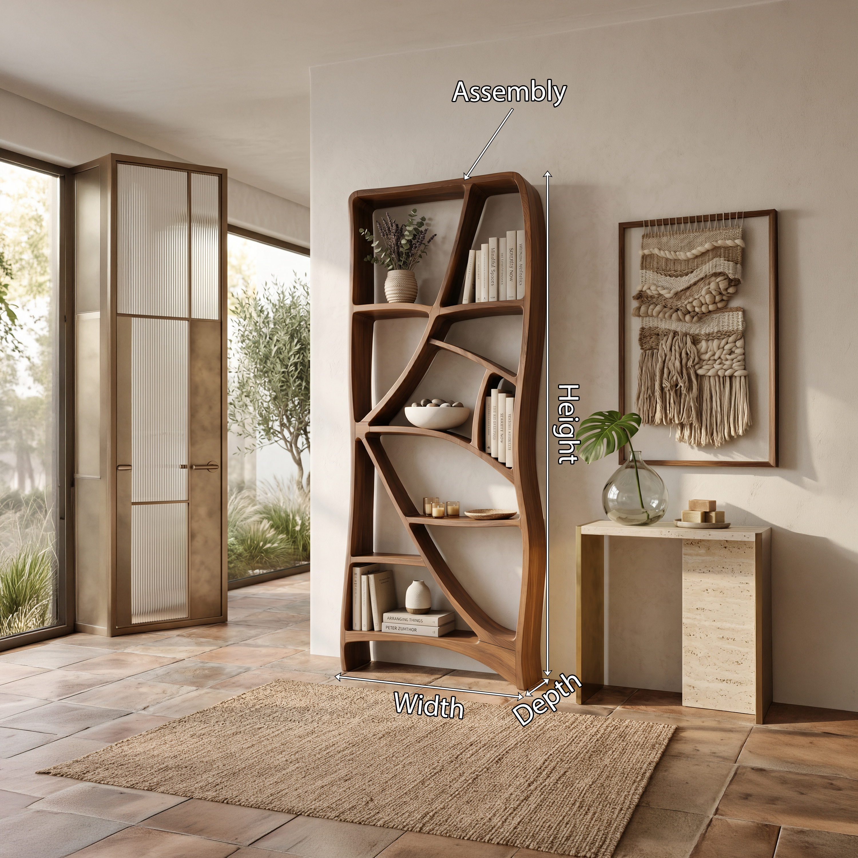 Minimalist Display Bookshelf For Cozy Lounge Corner SILDTTNBS048