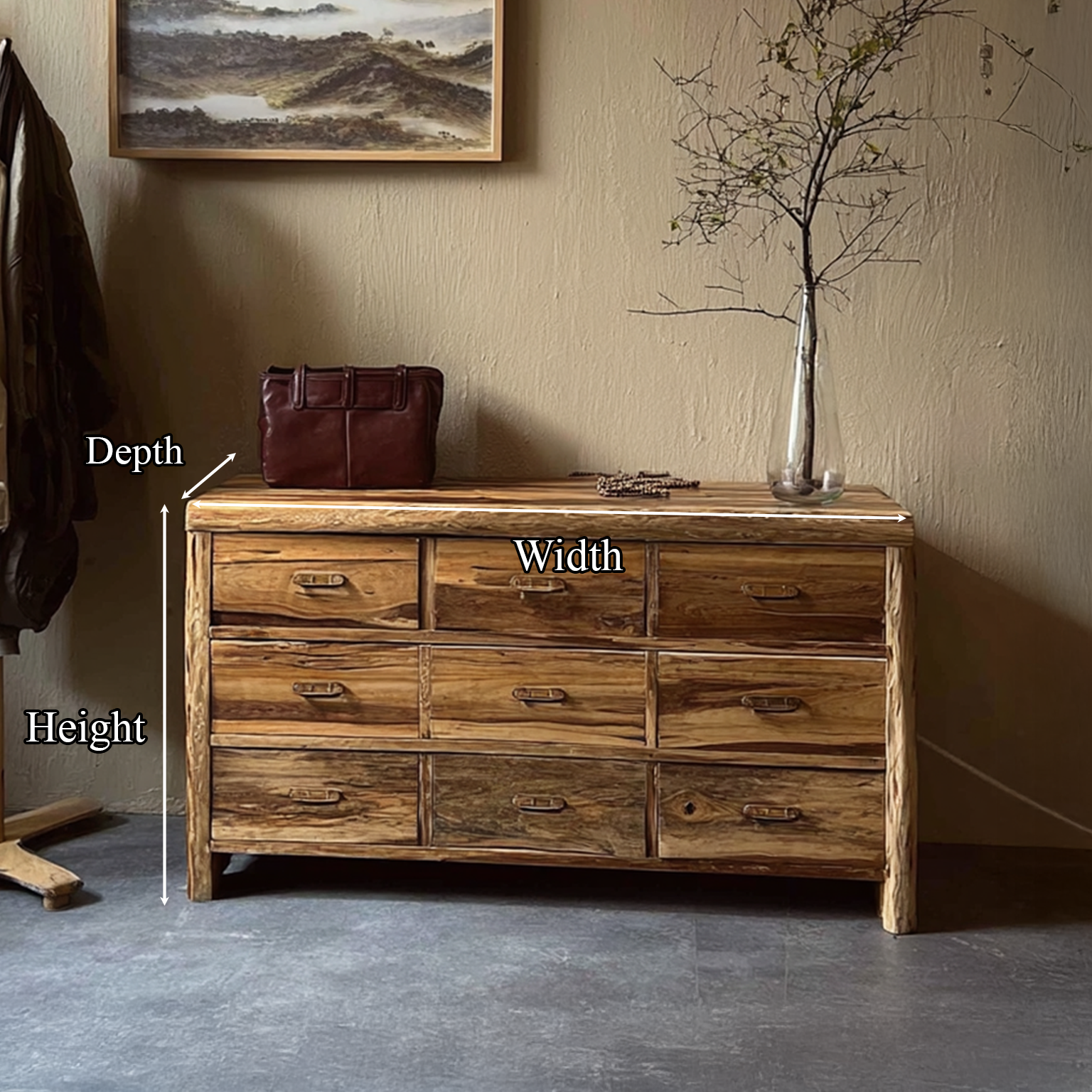 Rustic Sideboard Cabinet Entryway Living Room SINLSASC005