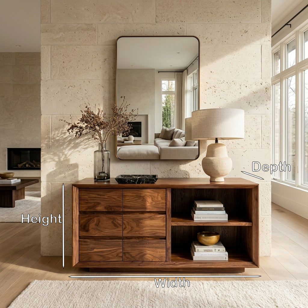 Wooden Console Table With Shelf And Drawer For Modern Home RTTHHNCS031