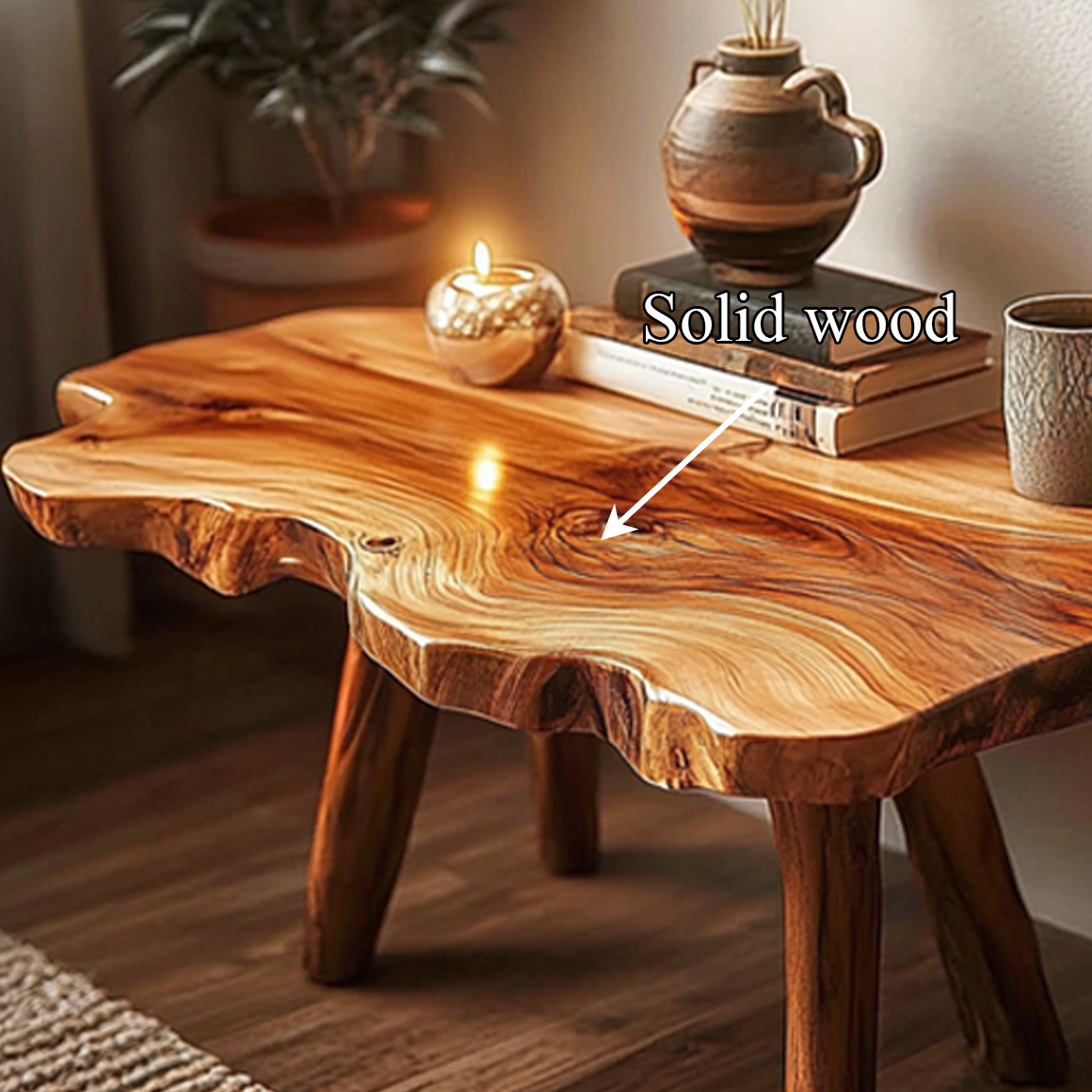 Rustic Organic Coffee Table Living Room Sitting Room SINLSACF220