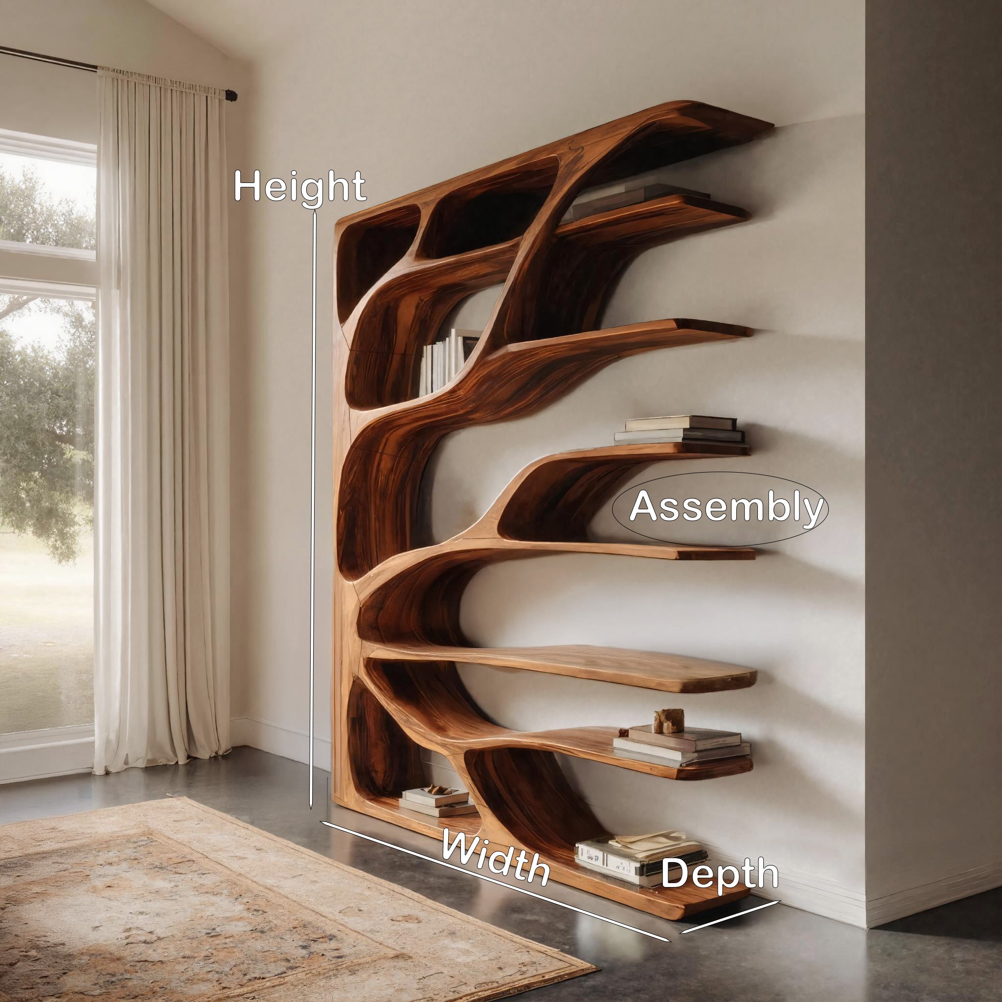 Modern Statement Bookshelf For Home Interiors Decor RTTHHNBS090