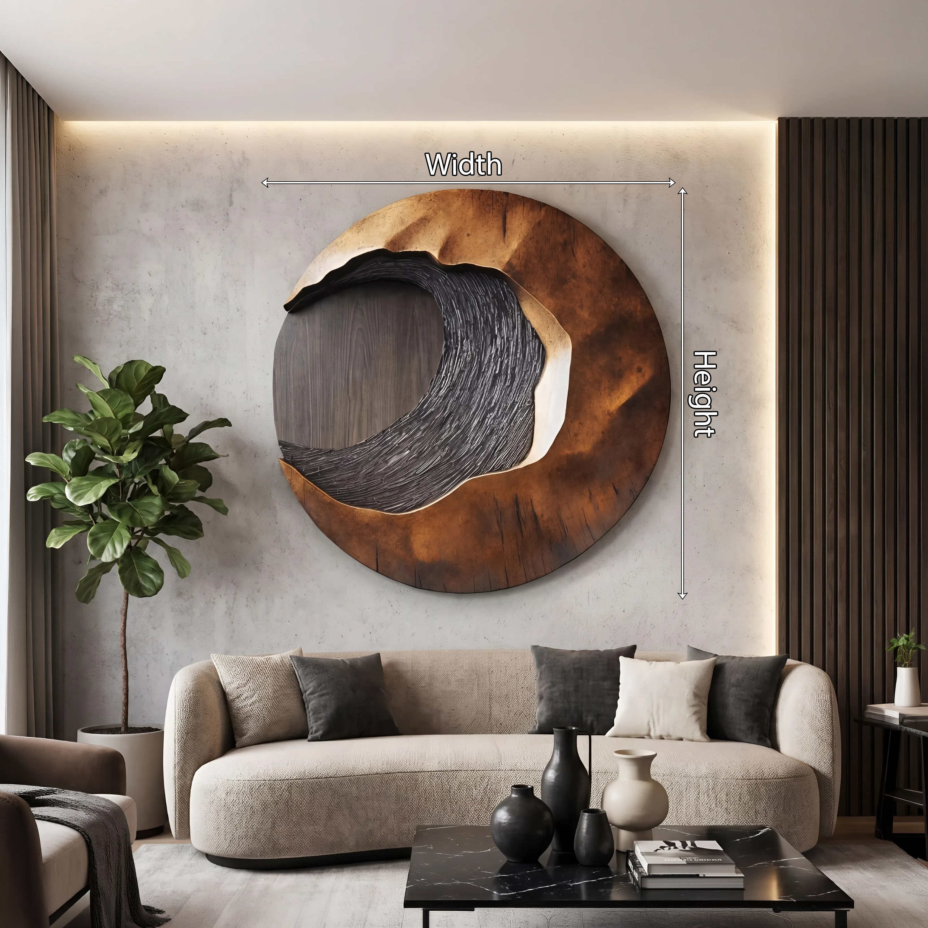 Handcrafted 3D Wood Wall Art For Entryway Focal Point SILDTTNWA011