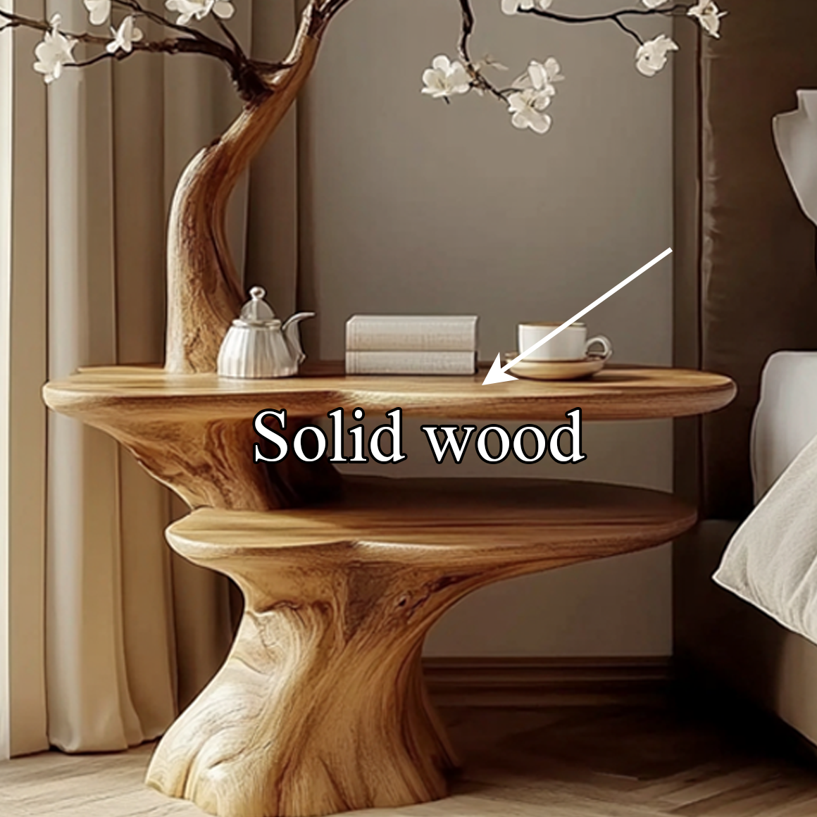 Rustic Bedside Table Bedroom And Living Room SINLSABT116