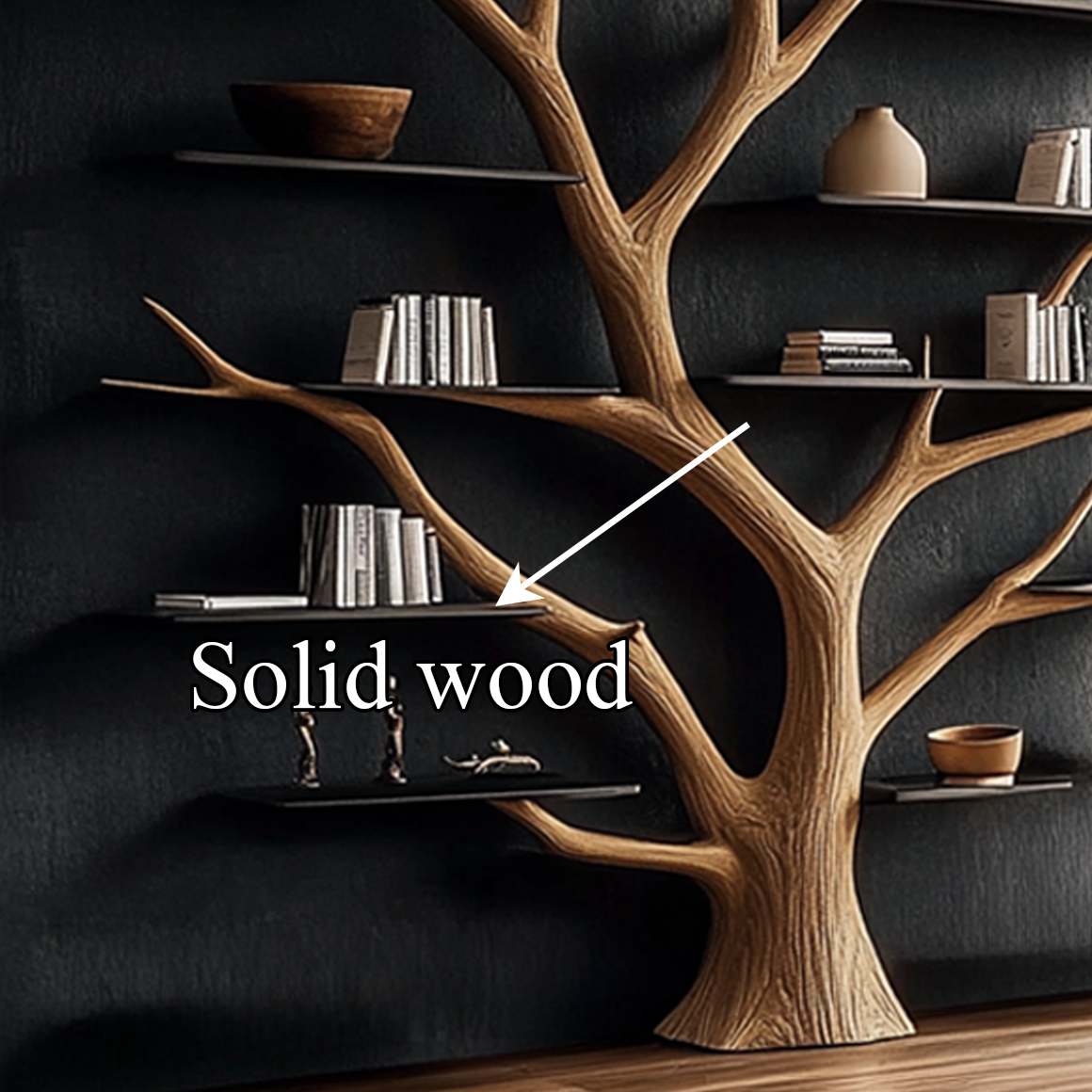 Rustic Artistic Tree Bookshelf Living Room or Home Library Decor SINLSATB346