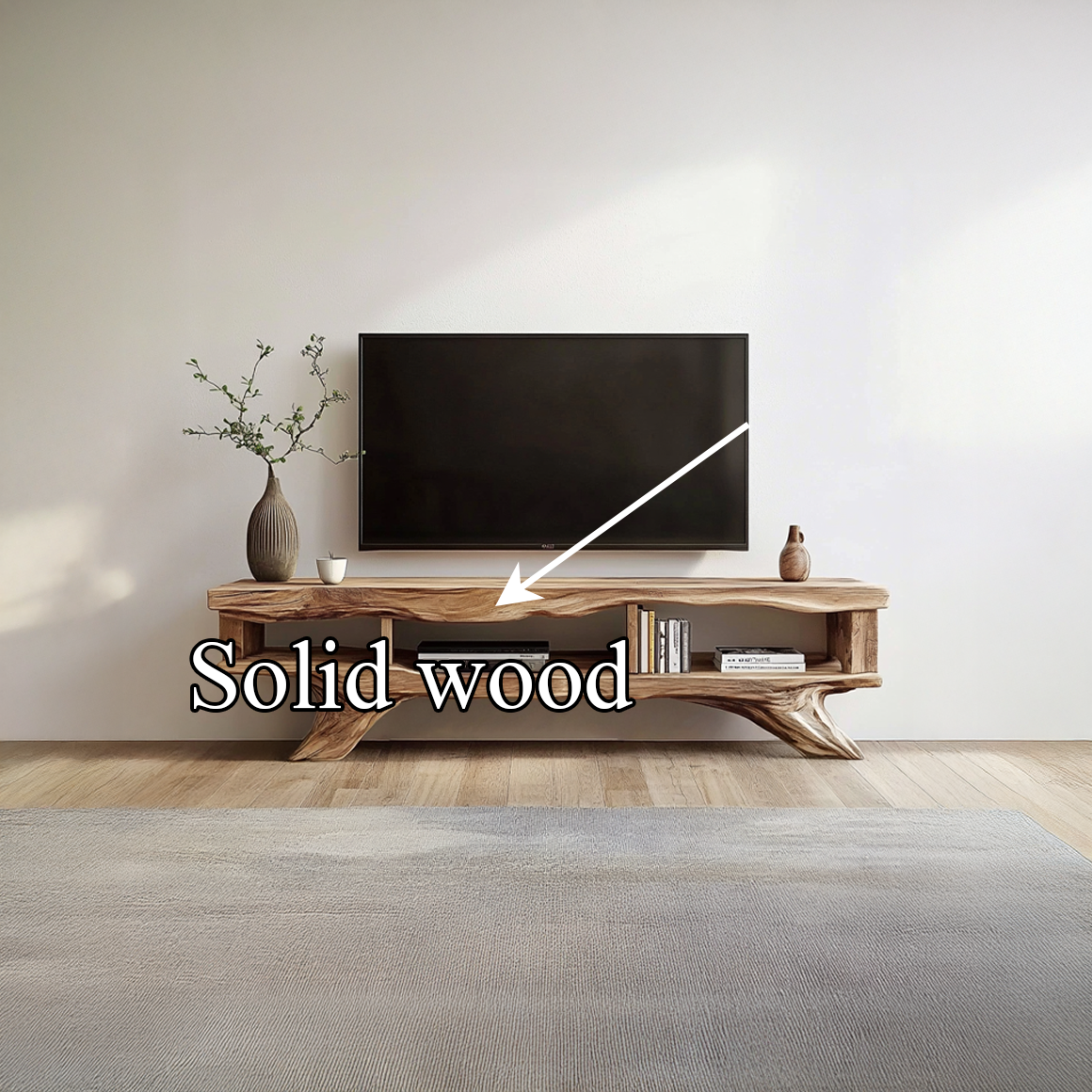 Rustic TV Cabinet Console Storage Living Room SINLSASC212