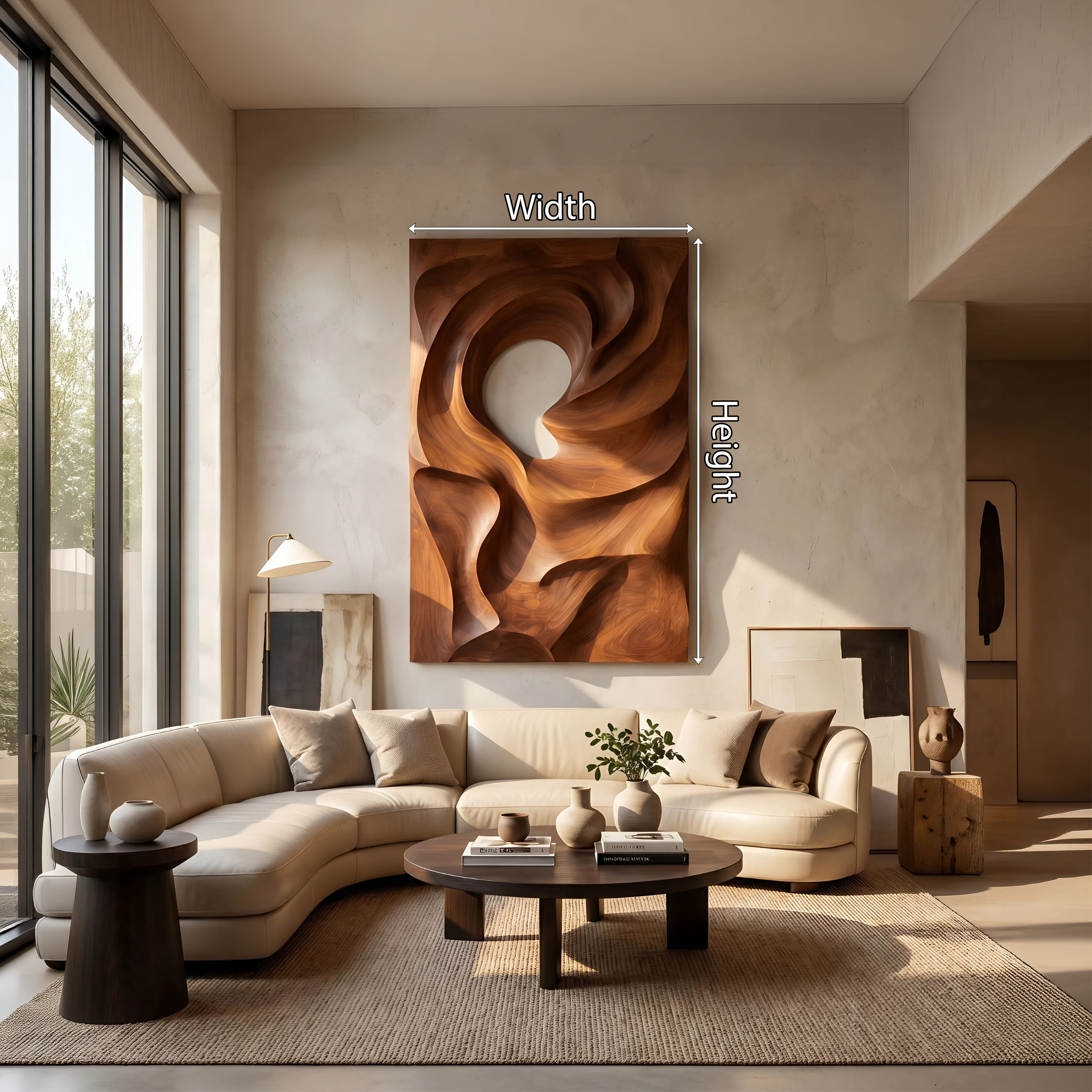 Mid Century Organic Wall Art Panel For Bedroom Interior SILDTTNWA077
