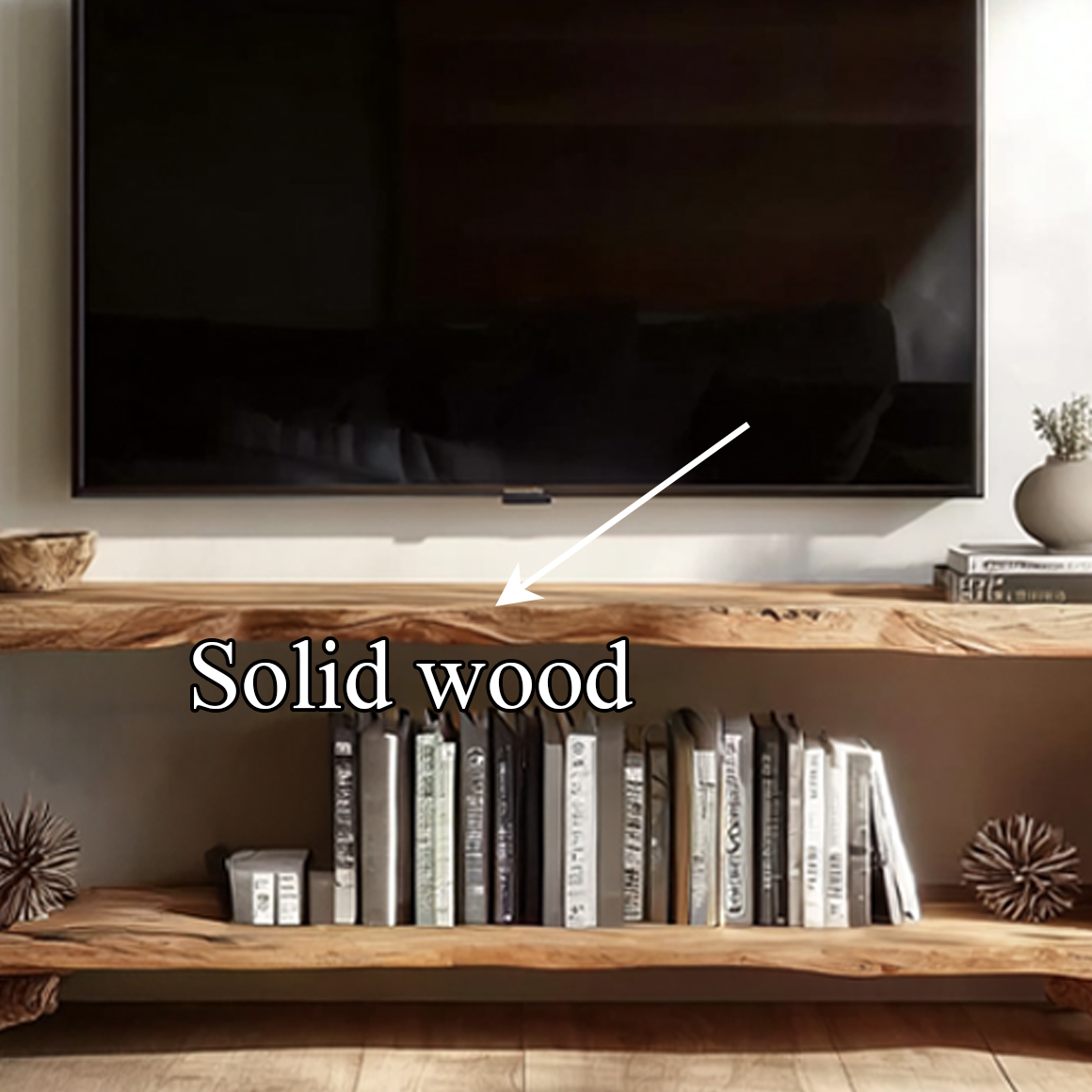 Rustic TV Console Storage Cabinet Living Room SINLSASC215