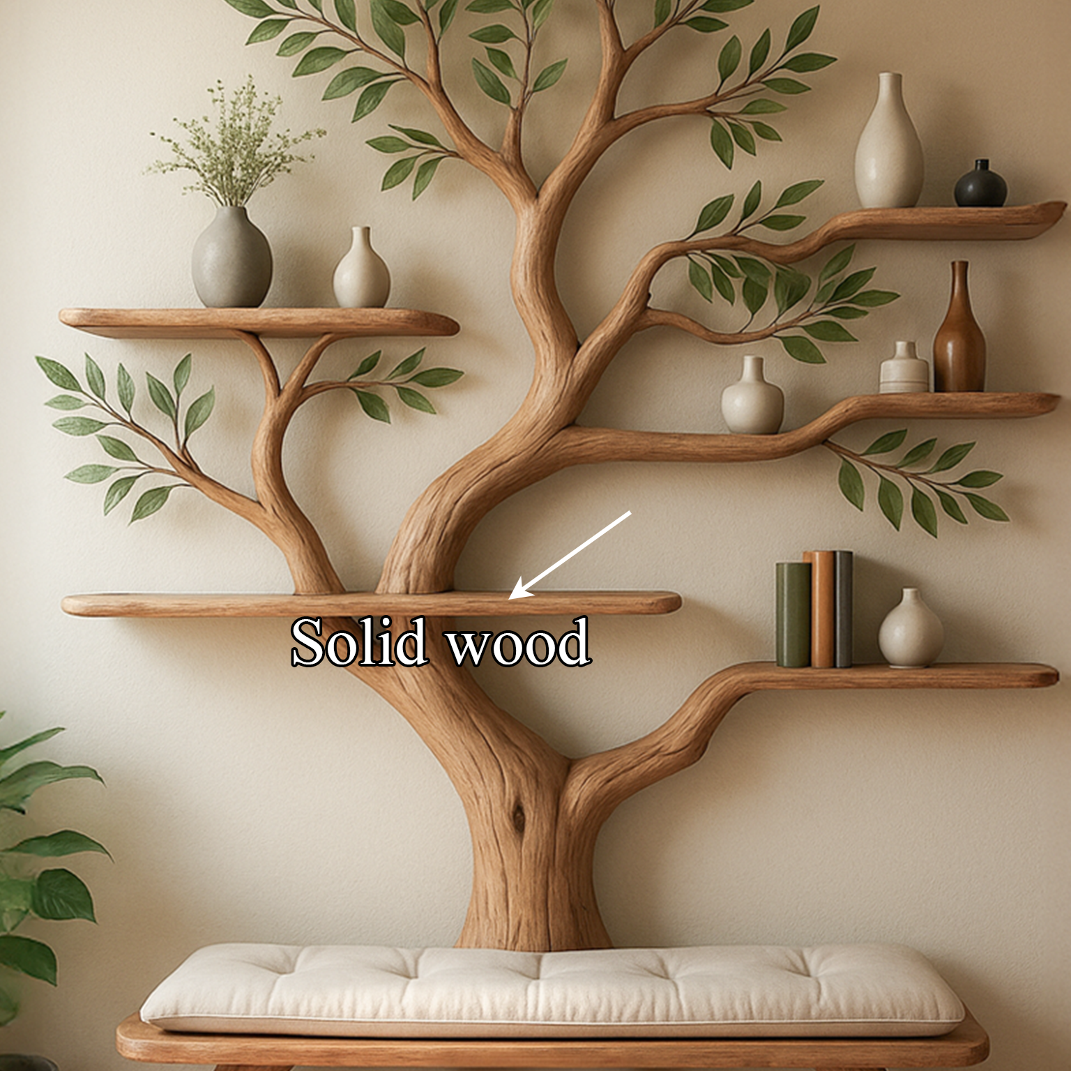 Rustic Tree Branch Shelf Living Bedroom SINLSATB223