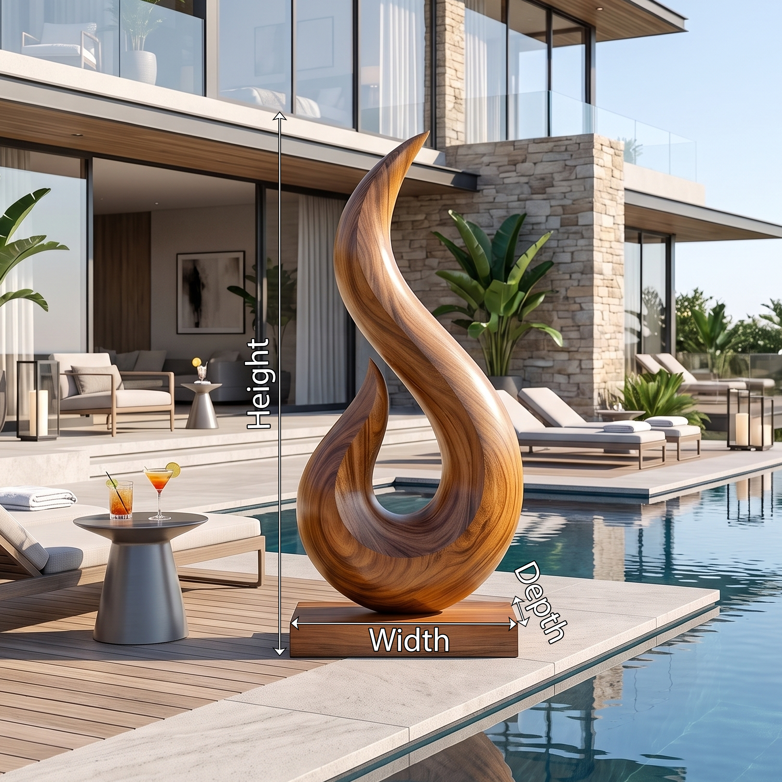Handcrafted Abstract Sculpture For Outdoor Wall Design SILDTTRAS010