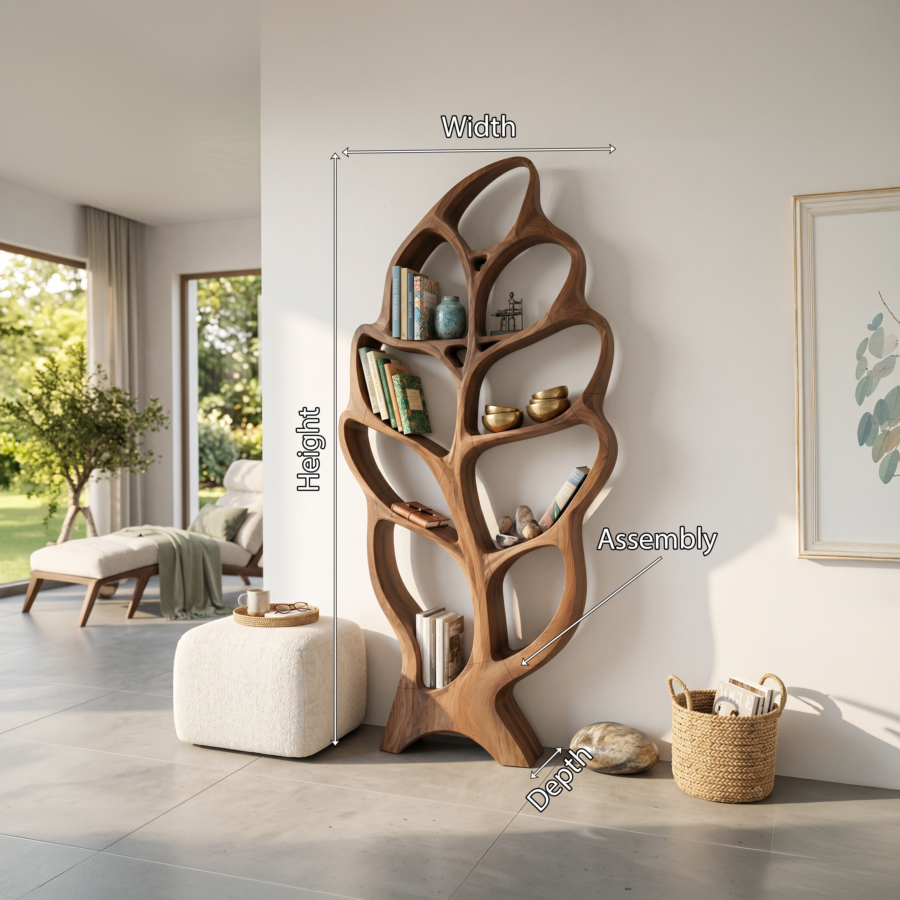 Modern Architectural Bookcase For Contemporary Living Room SILDTTNBS047