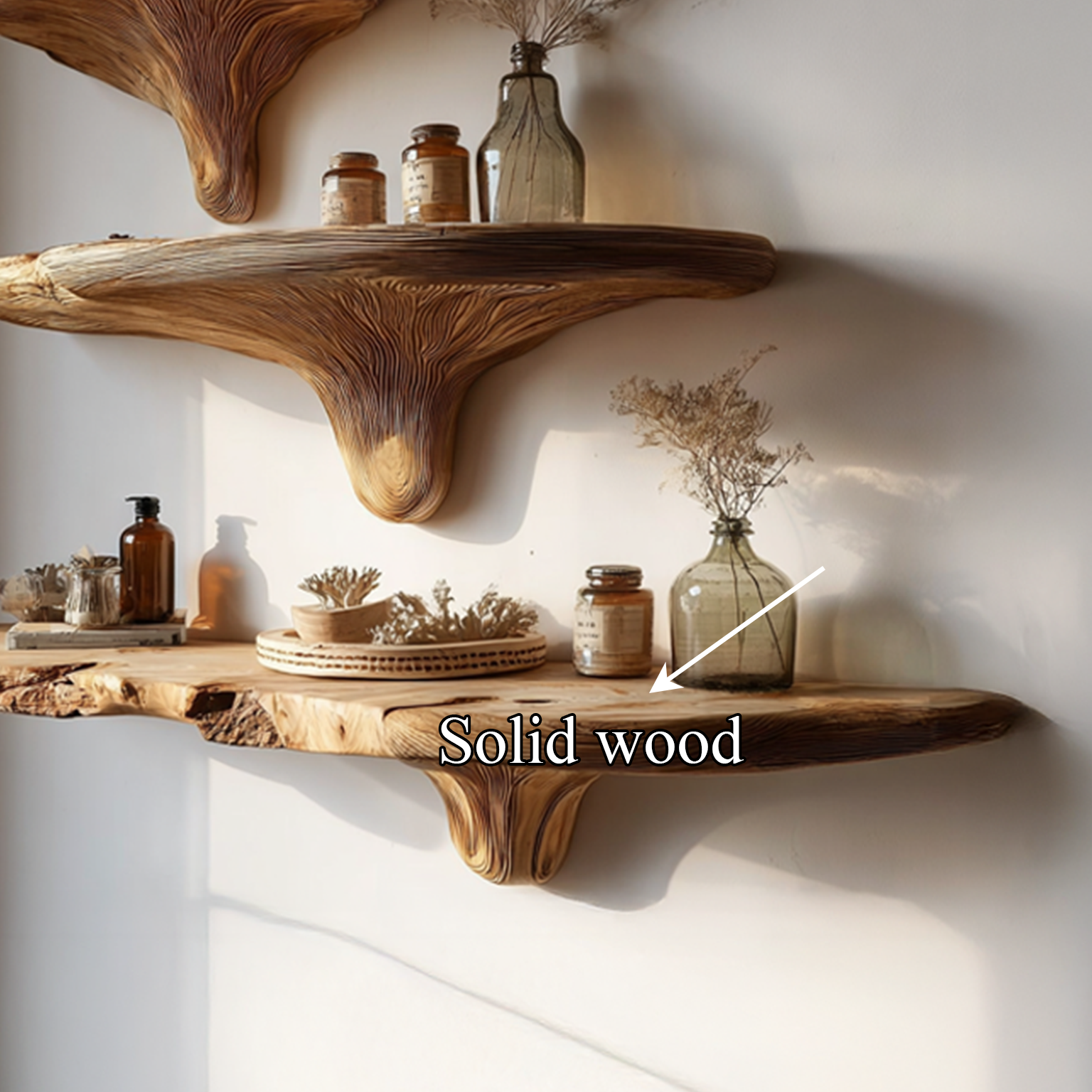Rustic Artistic Musrhroom Shelf for Modern Living Room SINLSAFL091